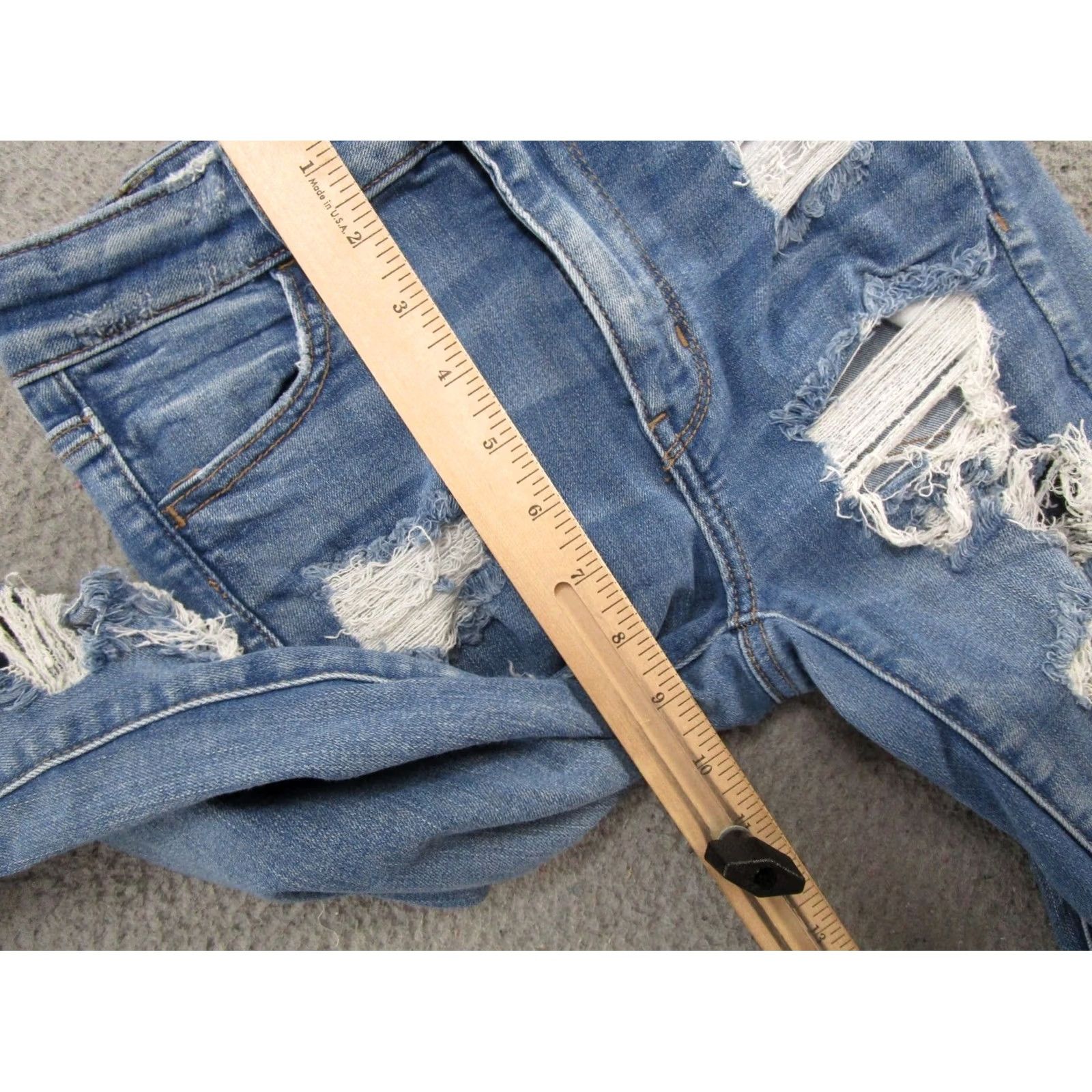American Eagle Outfitters American Eagle Outfitters Jeans Jegging Distressed Stretch Hi Rise 4 Blue Denim Ladies 5-Pocket Regular Modern Wearable Size 4 Size 27" / US 4 / IT 40 - 7 Thumbnail