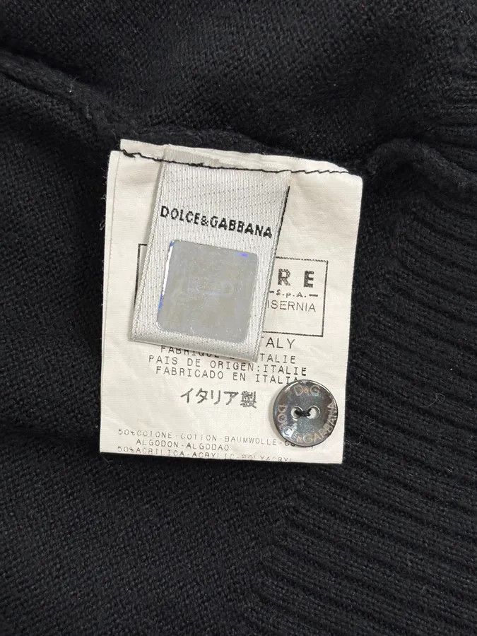 Dolce & Gabbana 2000s Dolce & Gabbana Black Lace Button Up Wool Cardigan Size S / US 4 / IT 40 - 10 Thumbnail