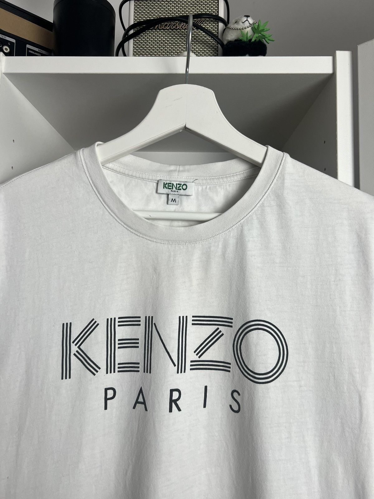 Designer × Kenzo Kenzo big logo white t-shirt M designer casual luxury drill Size US M / EU 48-50 / 2 - 4 Thumbnail
