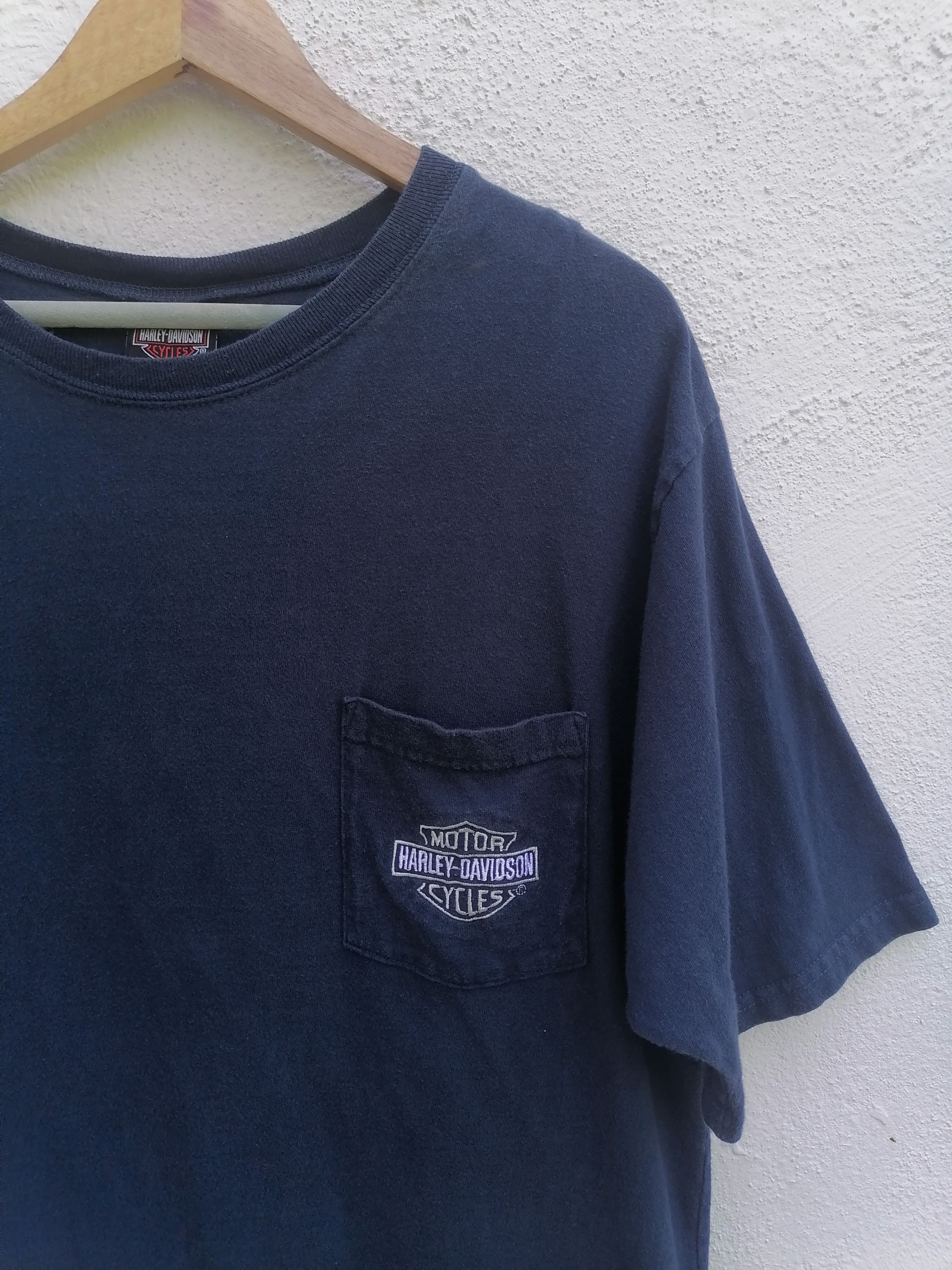 Harley Davidson × Vintage Vintage Harley Davidson Motorcycle Pocket T Size US L / EU 52-54 / 3 - 3 Thumbnail