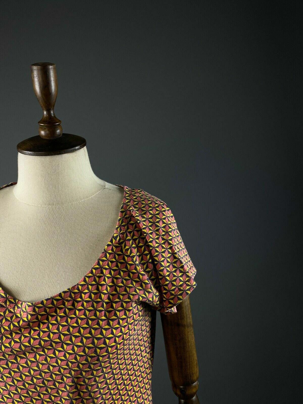 Designer Deerberg by Oska Orange Geometric Summer Top Size S Size S / US 4 / IT 40 - 4 Thumbnail