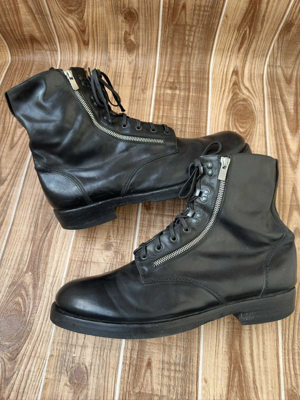 Barneys New York × Officine Creative Officine Creative x Barneys New York Black ZipUp Combat Boot Size US 11 / EU 44 - 9 Thumbnail