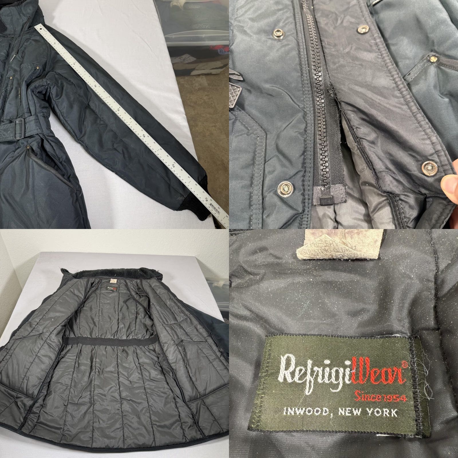Refrigiwear RefrigiWear Jacket Mens M Black Parka Zip Up Long Coat Insulated Lined Work HoodiePockets Thermal Wind-Resistant Zippered Pockets (Non-Vintage) Size US M / EU 48-50 / 2 - 8 Thumbnail