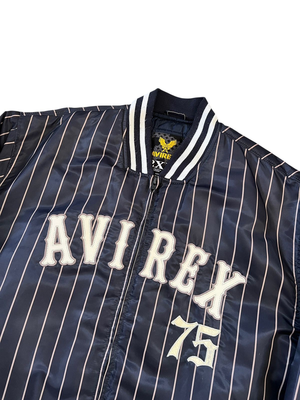 Avirex 2000 Avirex Striped Bomber Jacket Size US XXL / EU 58 / 5 - 2 Thumbnail