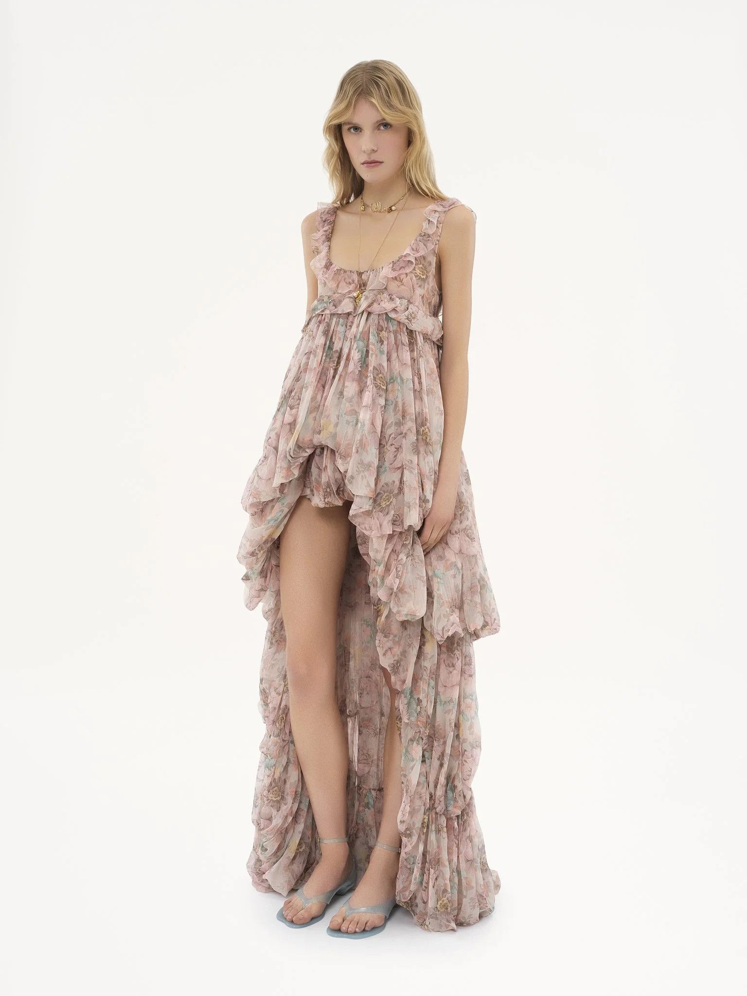 Chloe o1loc1c10226 Maxi Dress in Multicolor Size M / US 6-8 / IT 42-44 - 3 Thumbnail