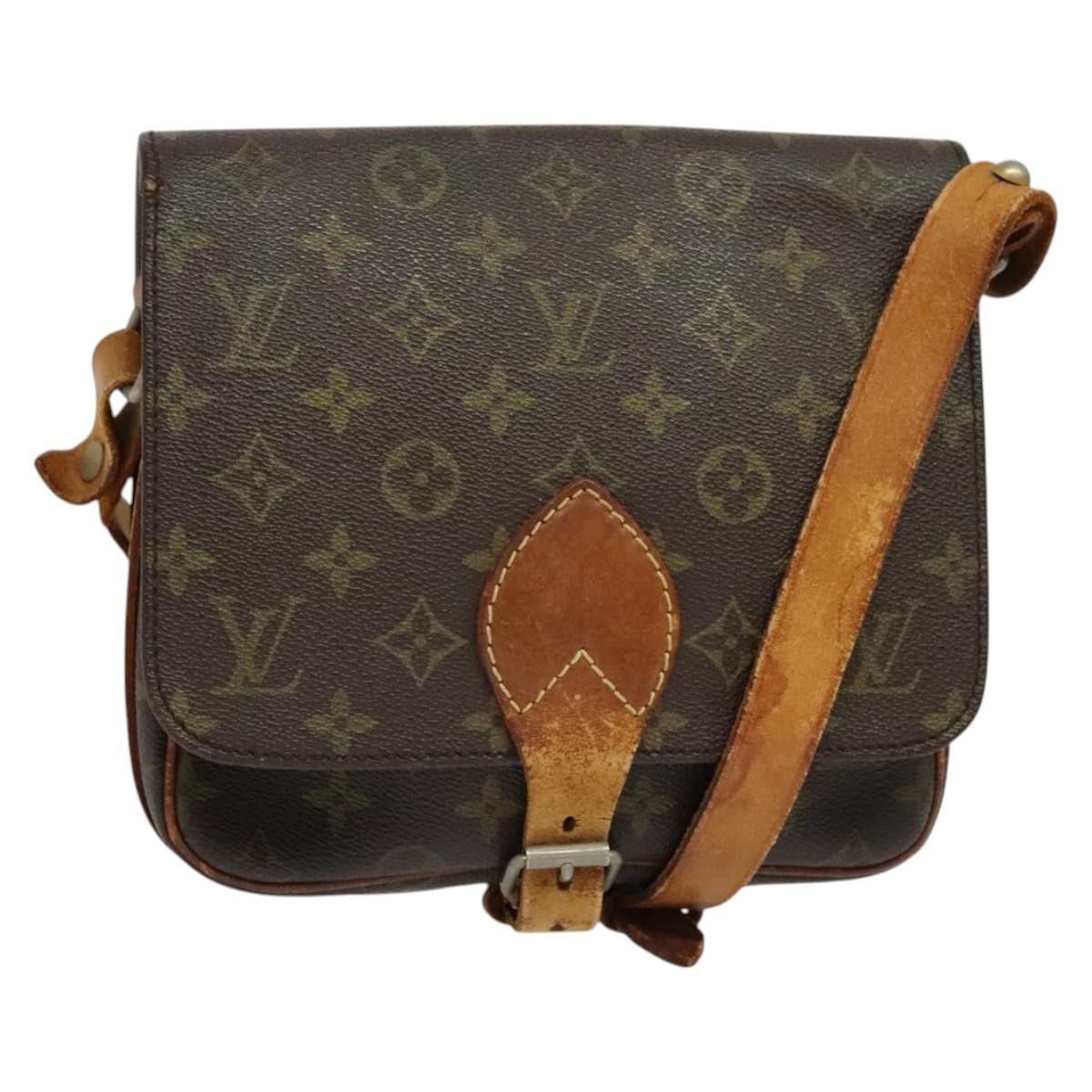 LOUIS VUITTON Monogram Cartouchiere MM Shoulder Bag Vintage