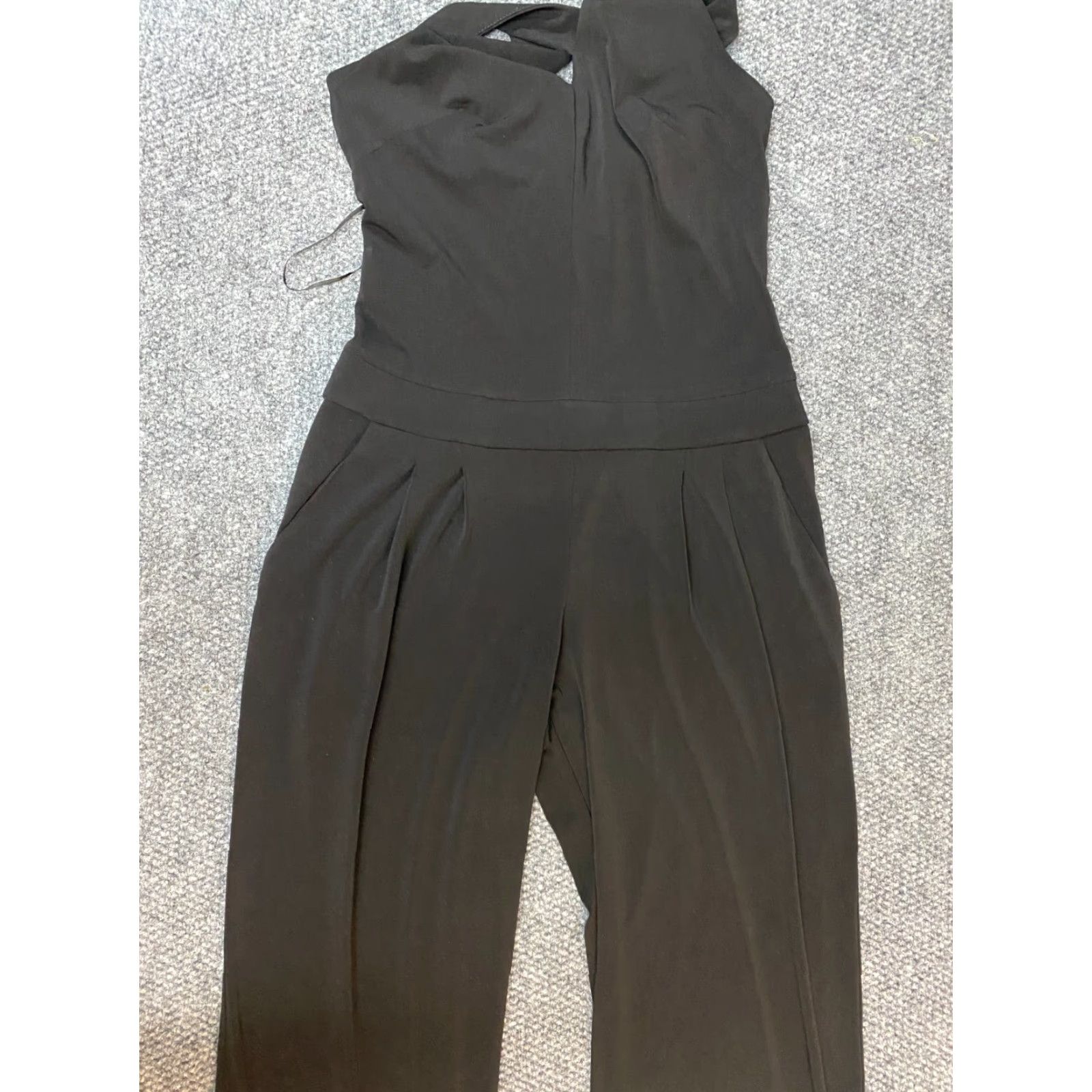 Vintage Donna Ricco Womens Romper 6 black Crocheted Polyester Casual Stretch 29in Inseam Pants Regular Womens Girls Size 28" / US 6 / IT 42 - 3 Thumbnail