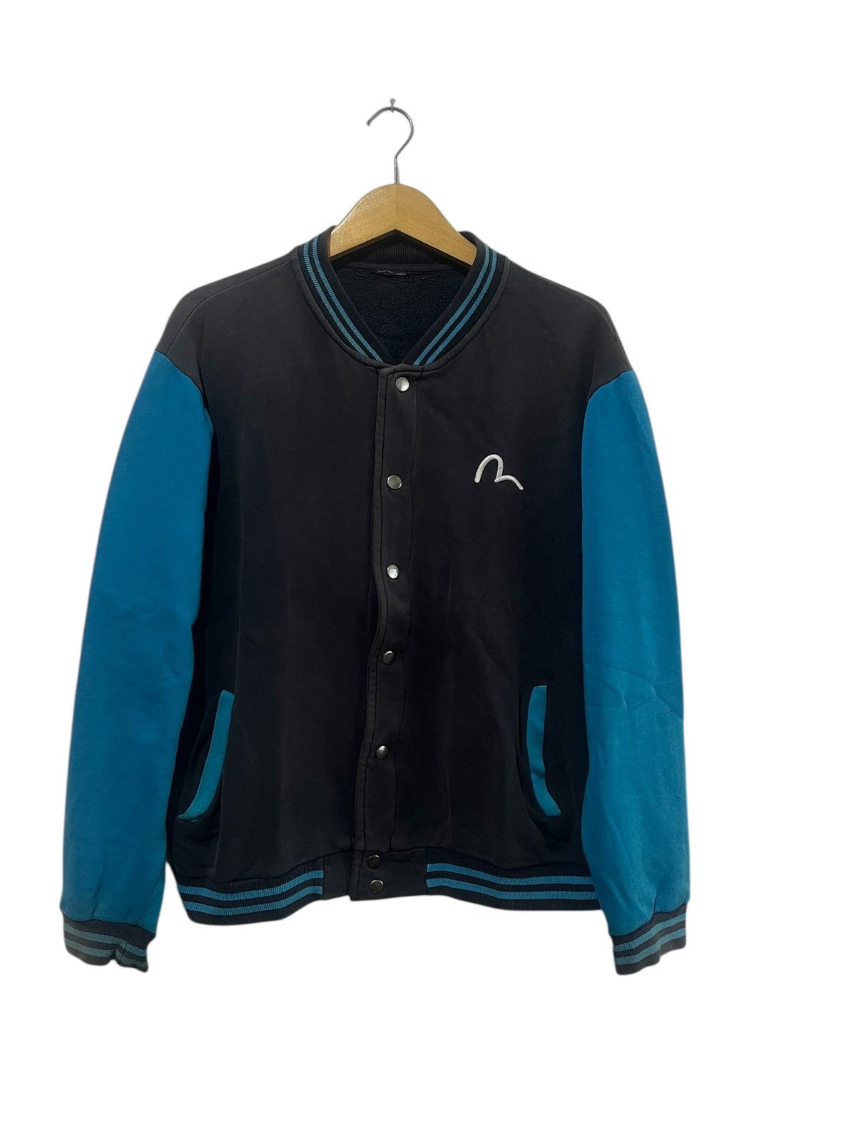 Japanese Brand Evisu Jacket Black Blue Retro Style - Streetwear Size US L / EU 52-54 / 3 - 1 Thumbnail