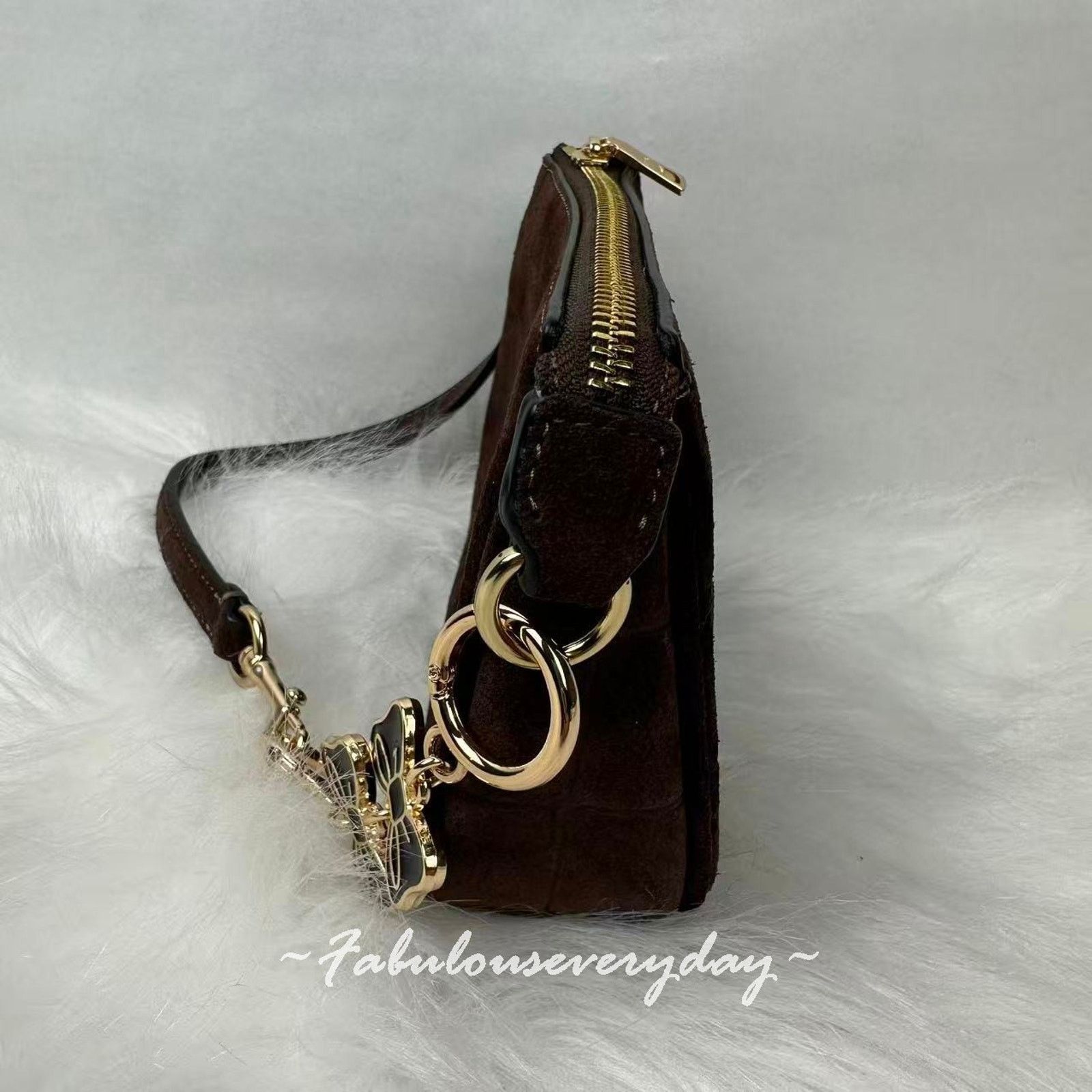 Coach Coach Nolita 19 In Embossed Crocodile/Gold/Maple CCF61 Size ONE SIZE - 3 Thumbnail