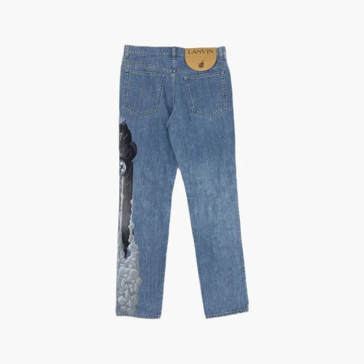 Lanvin Lanvin x Batman Graphic Print Straight Leg Jeans -2507 Size US 36 / EU 52 - 2 Thumbnail