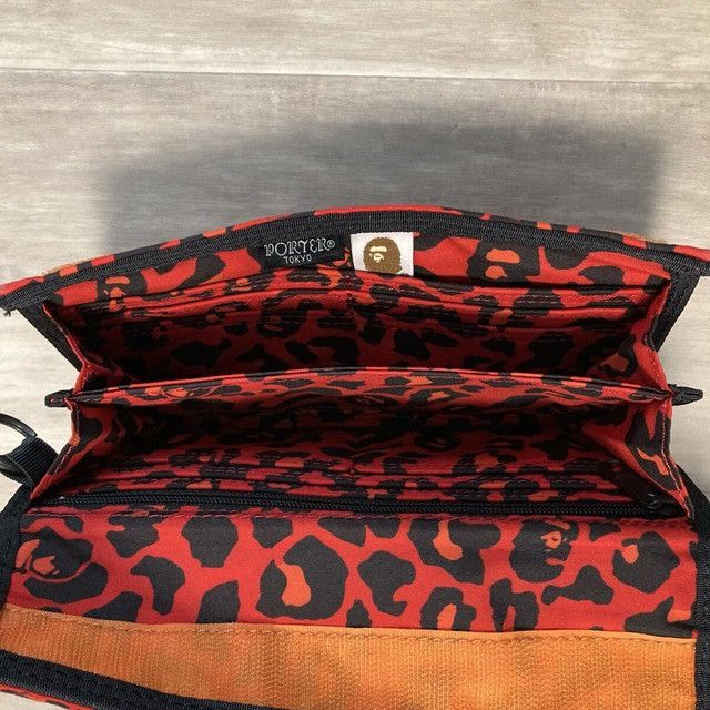 Bape × Porter BAPE × PORTER LONG WALLET Leopard Camo Red a bathing ape Size ONE SIZE - 3 Thumbnail