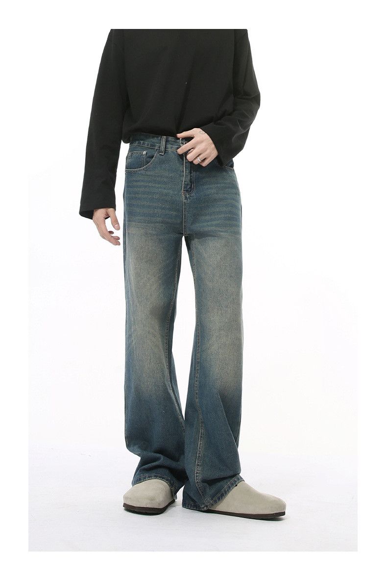Japanese Brand × Jean Retro distressed washed straight versatile casual jeans Size US 32 / EU 48 - 2 Thumbnail