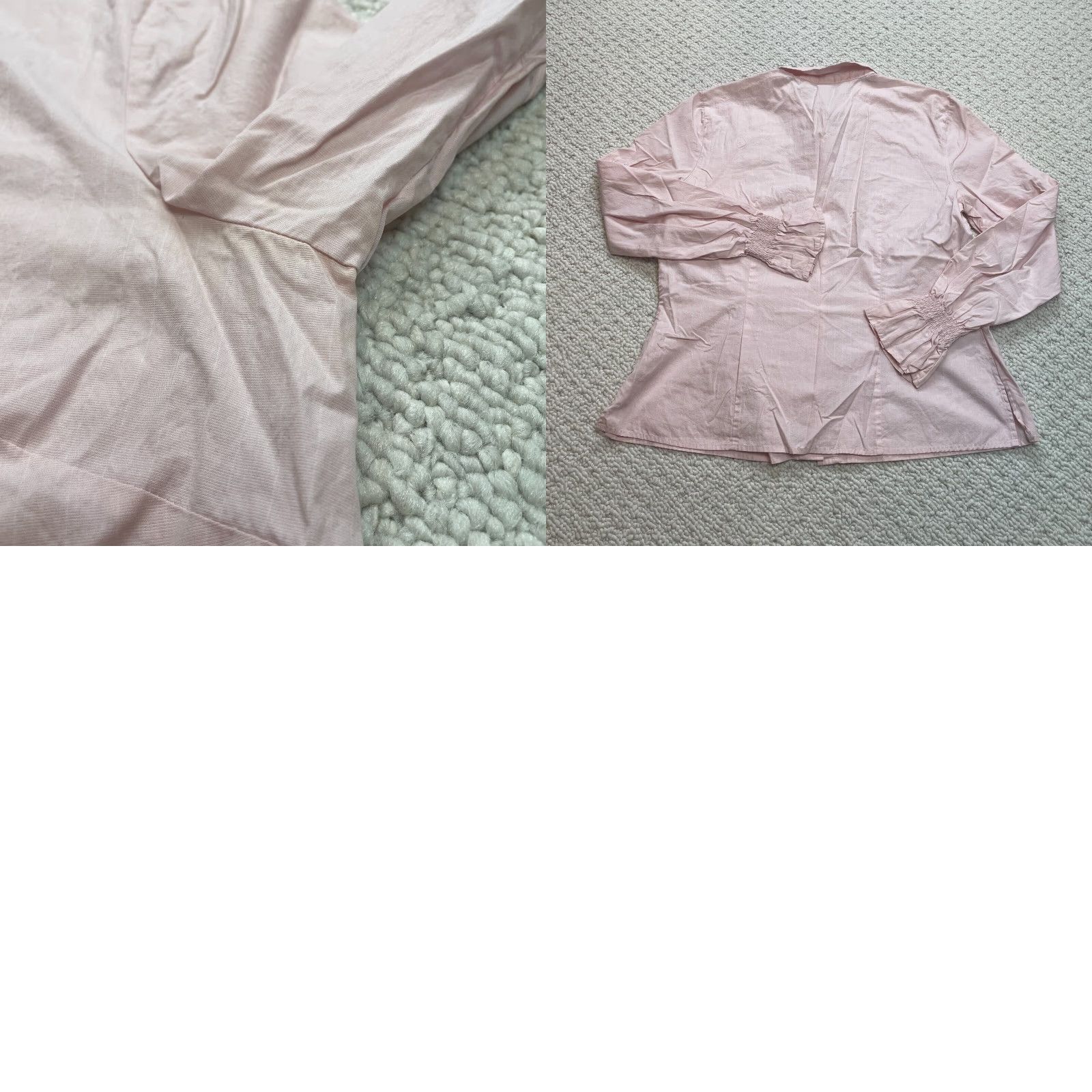 Pinko Edward Blouse Shirt Womens XL Light Pink Cotton Lightweight Stretch Cuff Top Size XL / US 12-14 / IT 48-50 - 8 Thumbnail