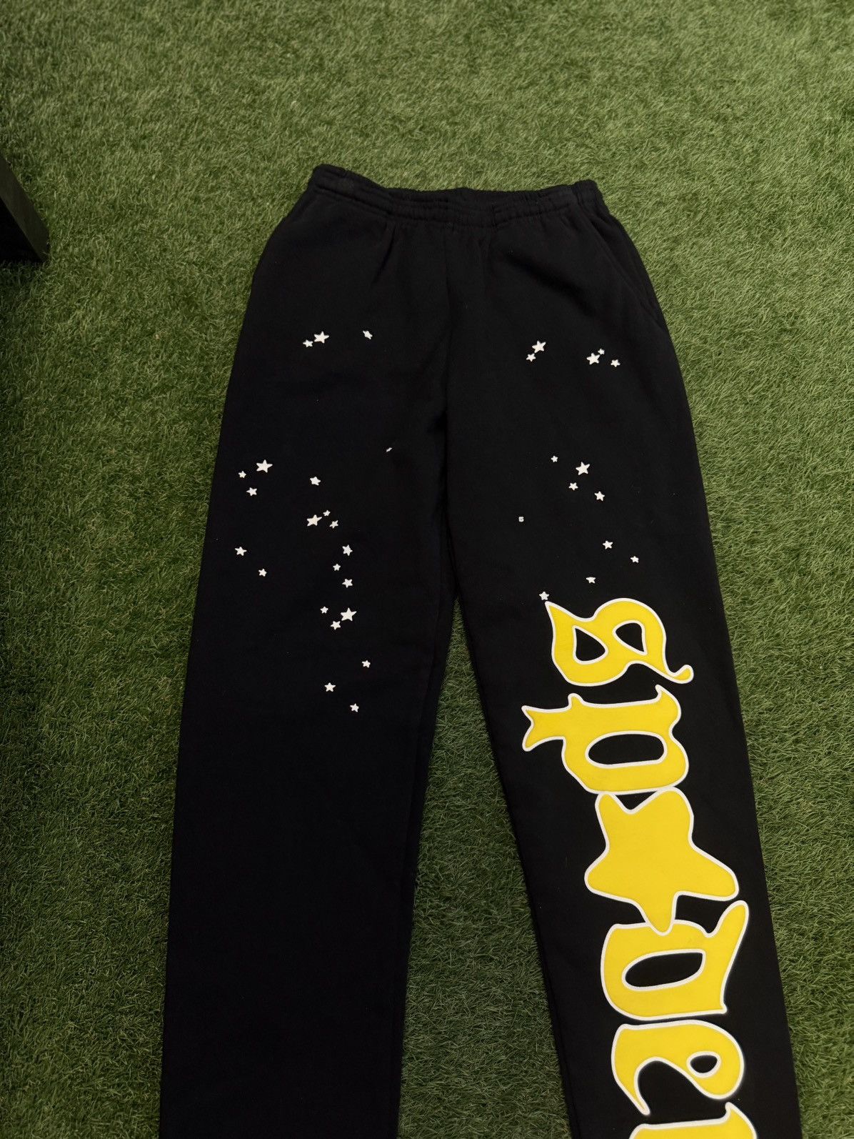 Sp5der Sp5der Worldwide Black Yellow Sweatpants Size XS (NEW) Size US 29 - 4 Thumbnail