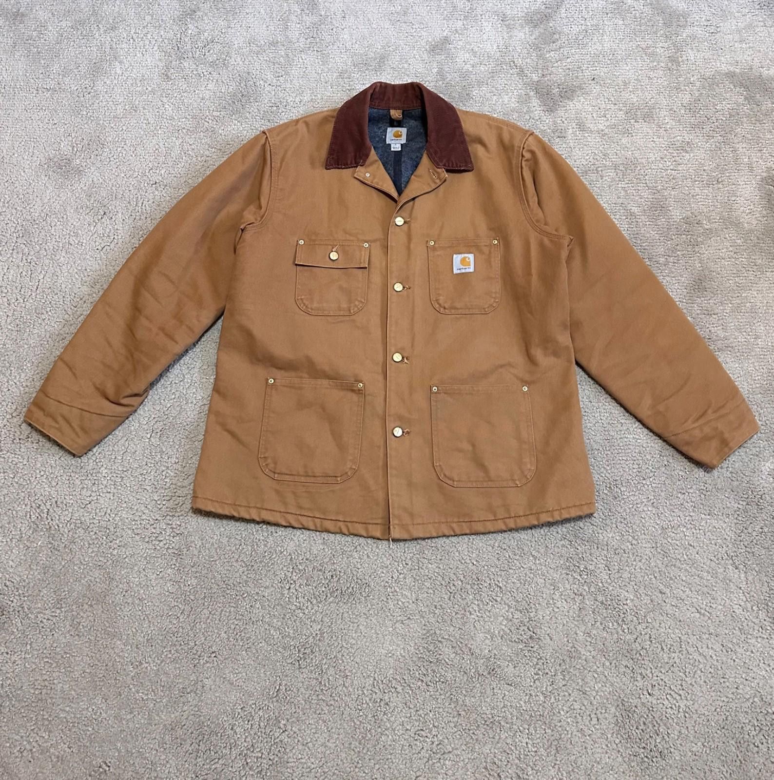 Carhartt Carhartt C01 BRN Blanket Lined Chore Workwear Jacket Sz L Size US L / EU 52-54 / 3 - 1 Thumbnail