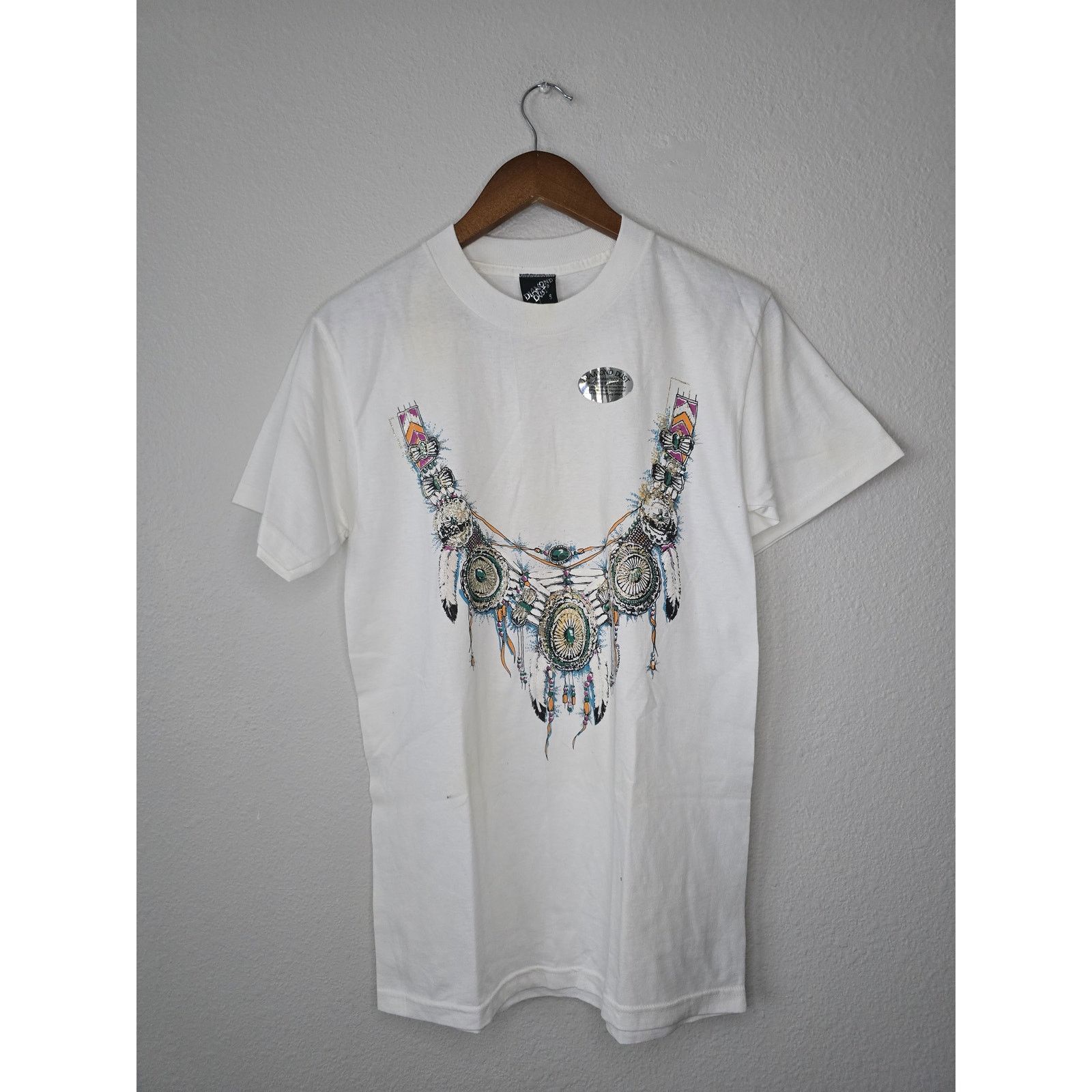 Vintage Vintage Diamond Dust Shirt Native American S Glitter Tee 90s Size S / US 4 / IT 40 - 1 Thumbnail