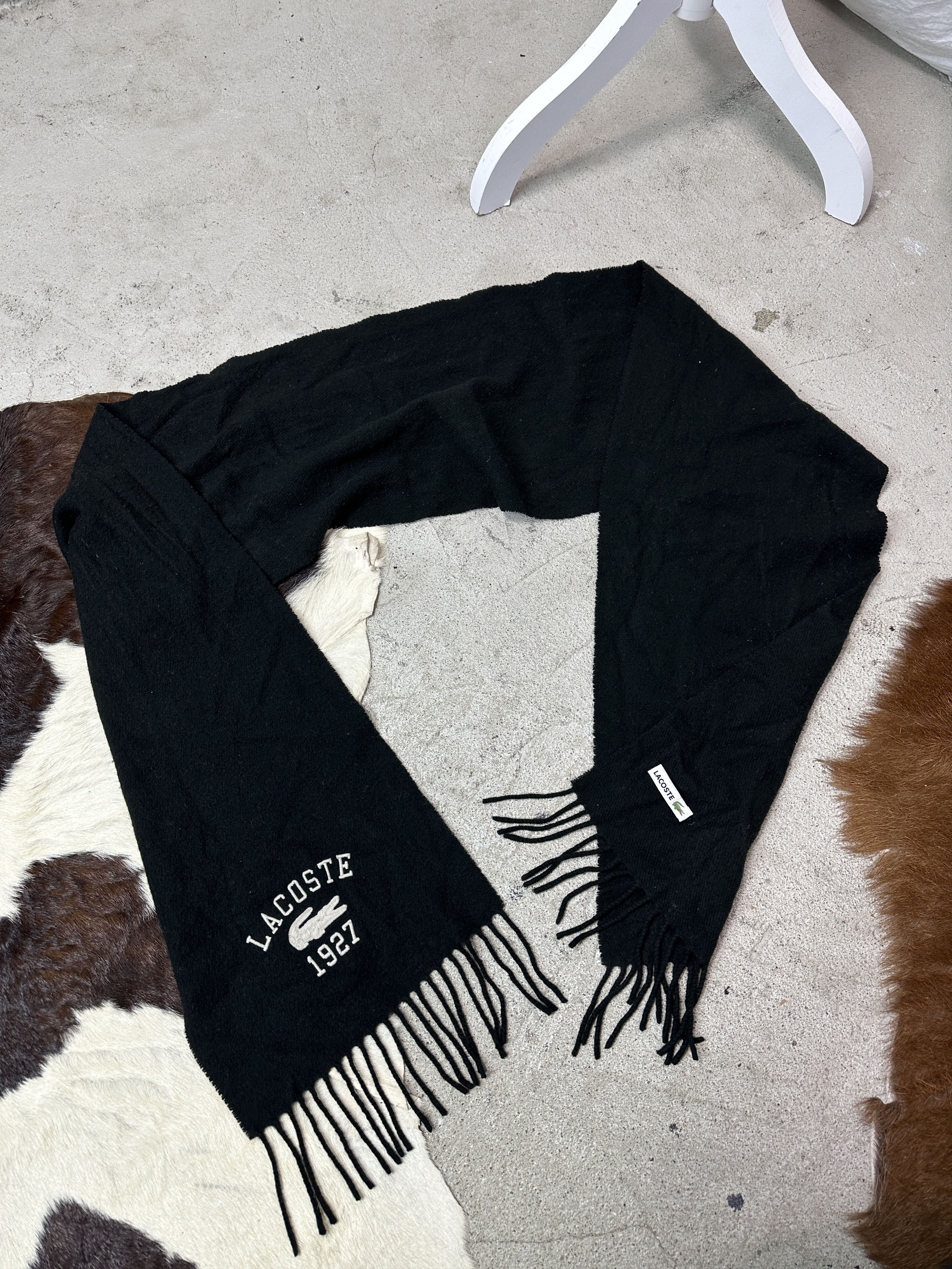 Lacoste Vintage Woolen Sporty Outdoor Lacoste Scarf Y2K Size ONE SIZE - 2 Thumbnail