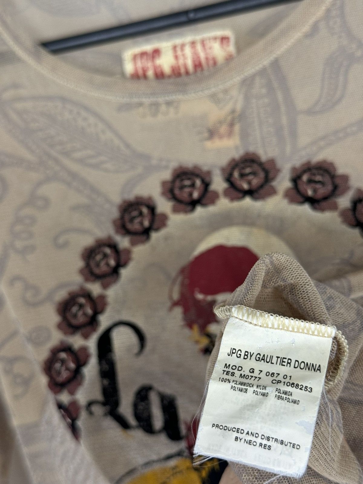 Vintage Jean Paul Gaultier mesh top La Mujer original item