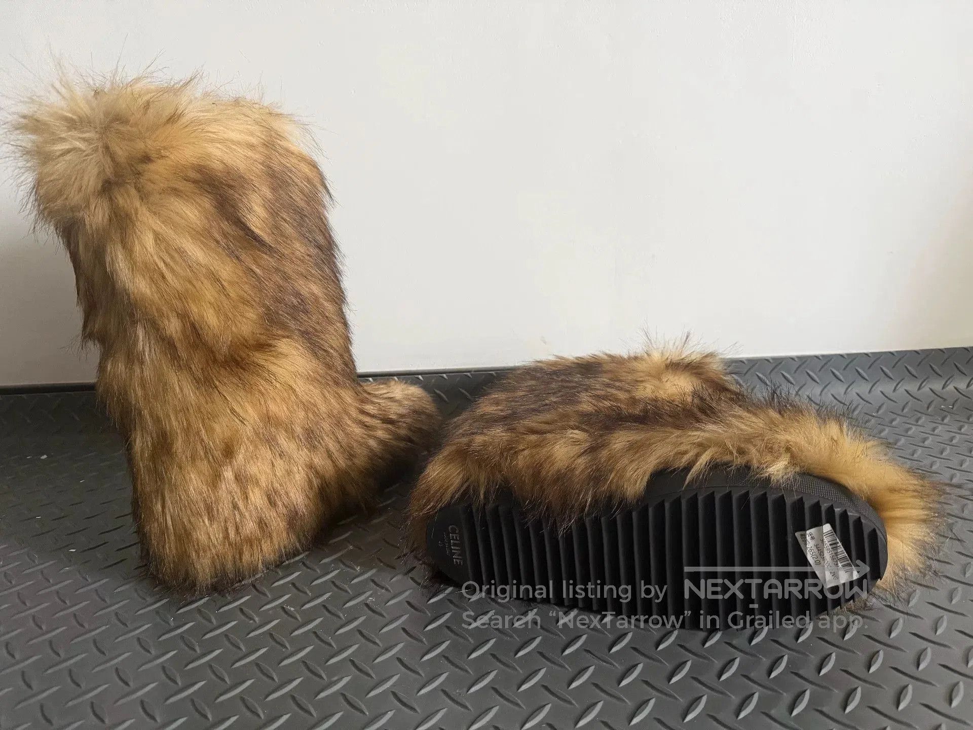 Celine Celine Homme Brown Faux Fur Boots. Size US 10 / EU 43 - 3 Thumbnail
