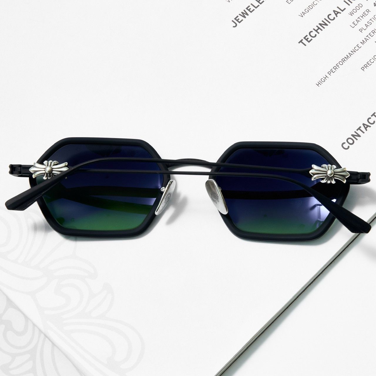Chrome Hearts CHROME HEARTS DATASS MATTE BLACK SUNGLASSES Size ONE SIZE - 7 Thumbnail