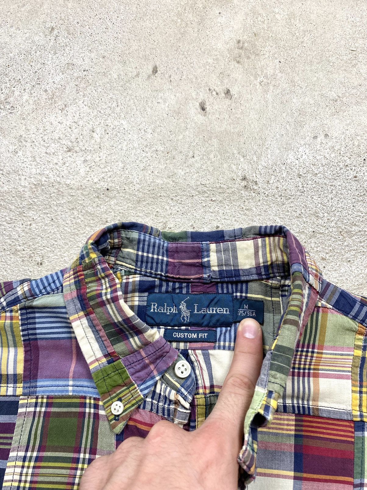 Japanese Brand Rare! Vintage 1990’s Polo Ralph Lauren Patchwork Shirt RRL Size US M / EU 48-50 / 2 - 8 Thumbnail