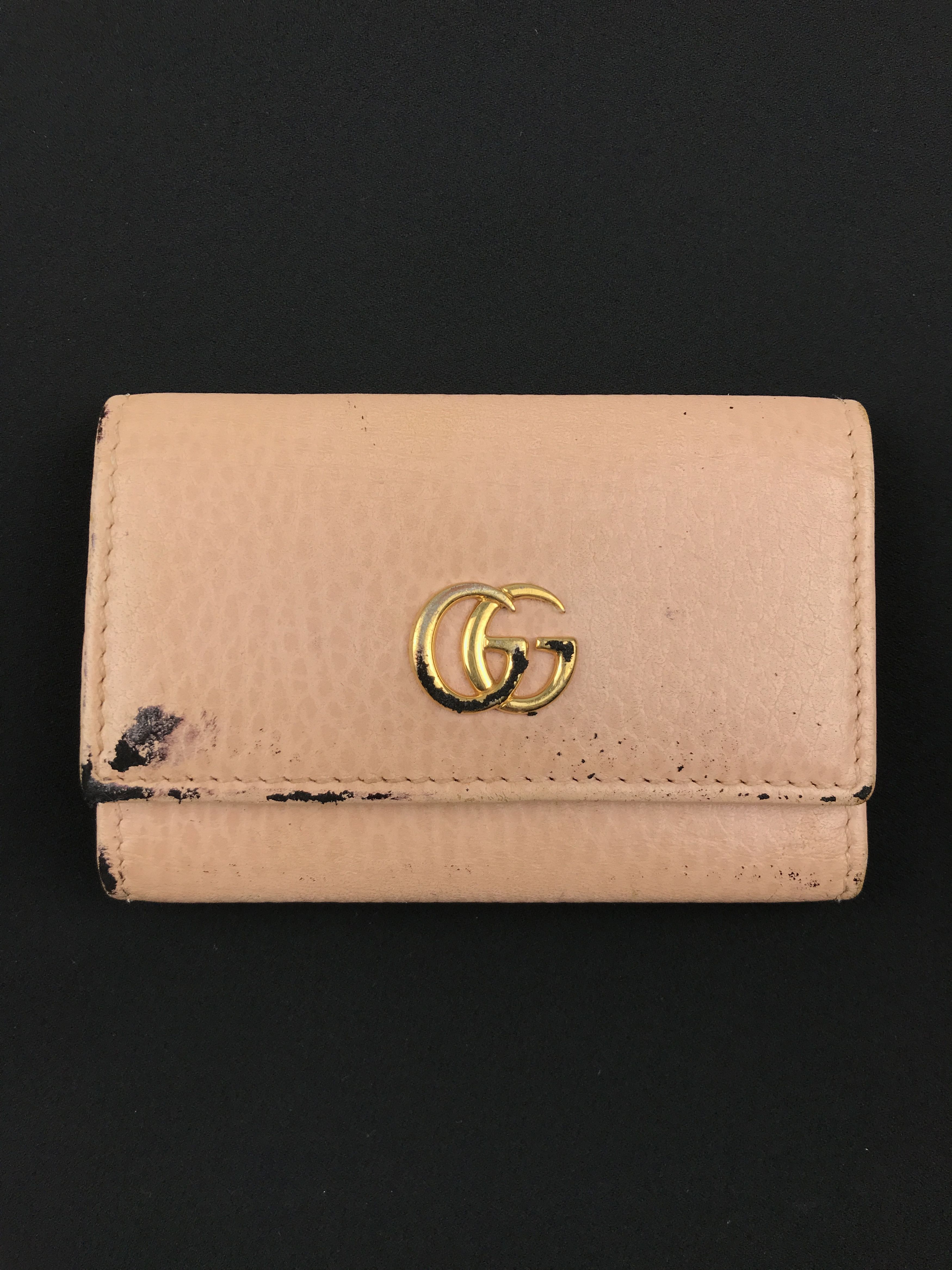 image of Vintage Gucci 6 Key Holder in Nude, Men's