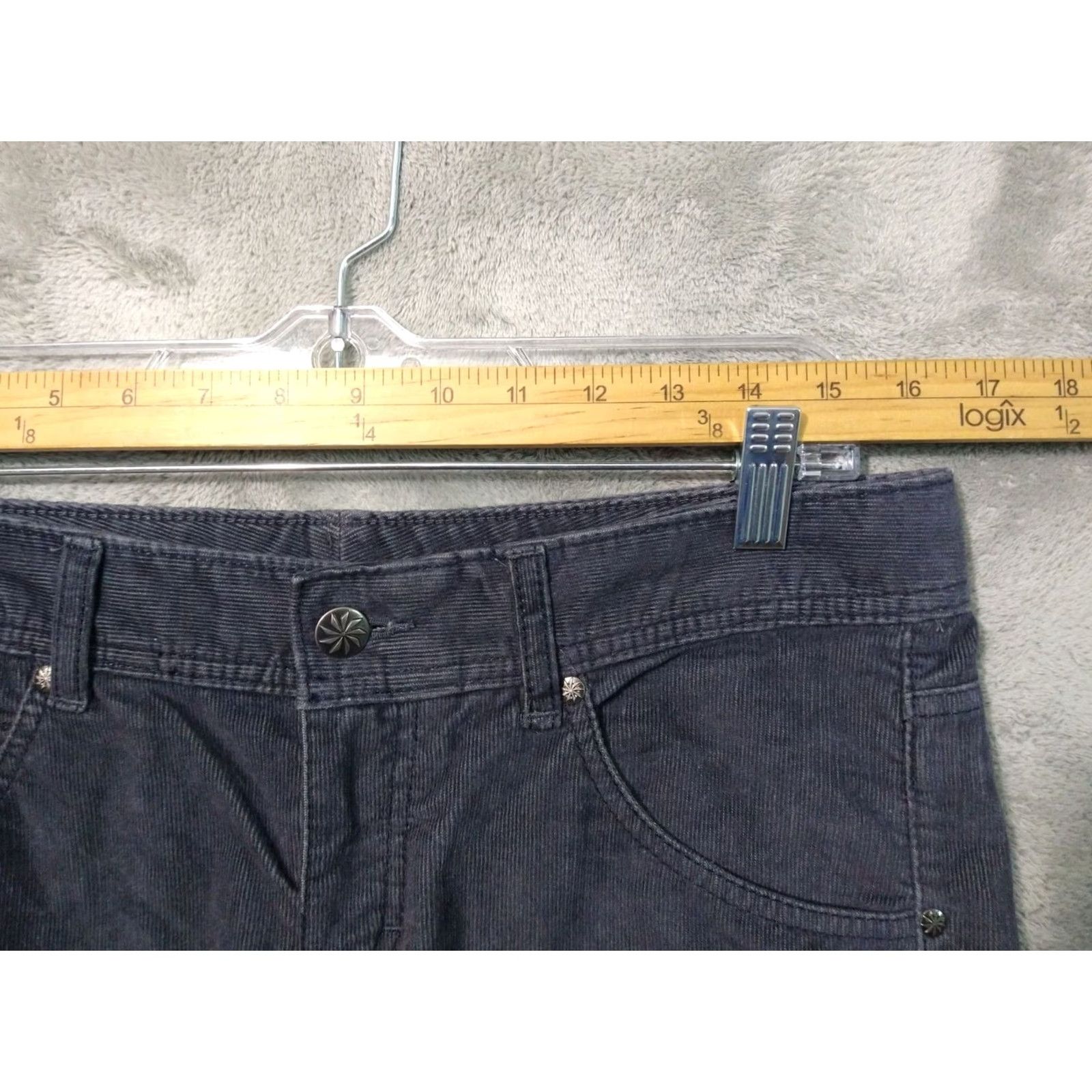 Athleta Athleta Pants Womens 10 Gray Frontier Corduroy Straight Leg Mid Rise Stretch Chino Casual Fall 10 Womens Size 32" / US 10 / IT 46 - 3 Thumbnail