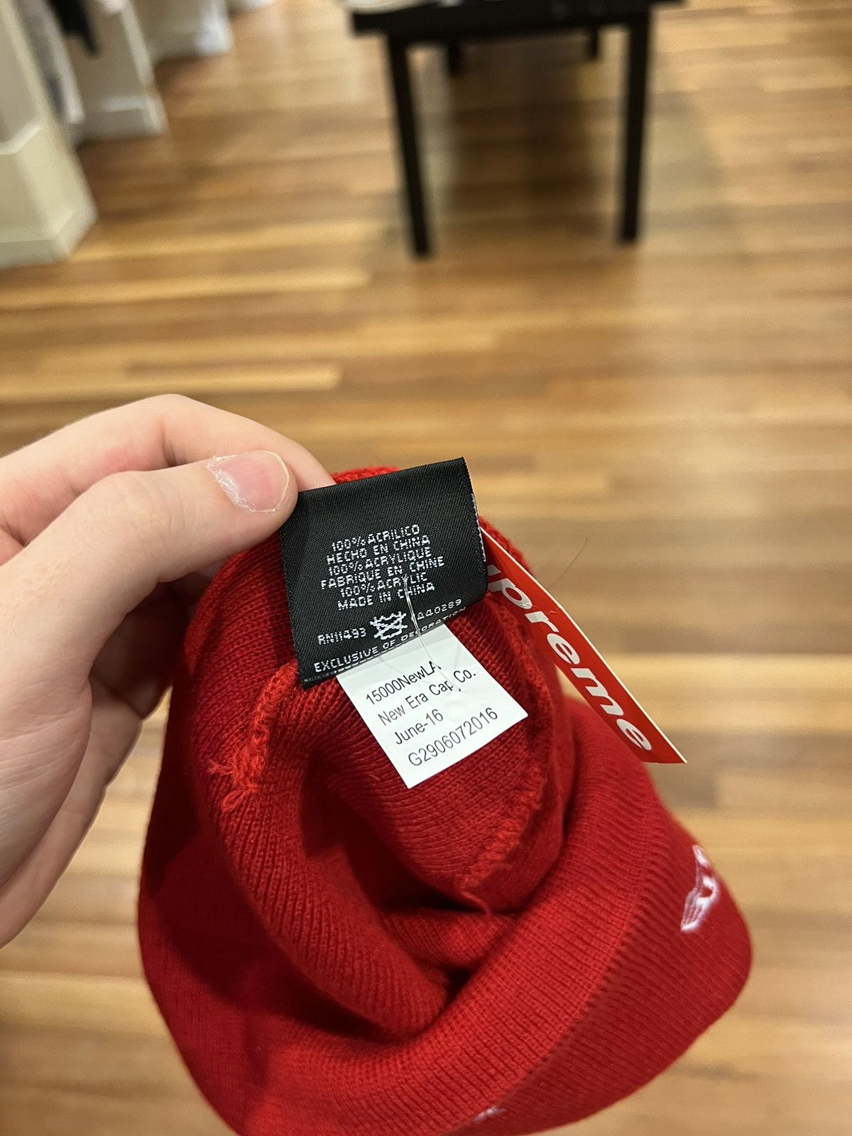 Supreme Supreme red box logo beanie | Grailed