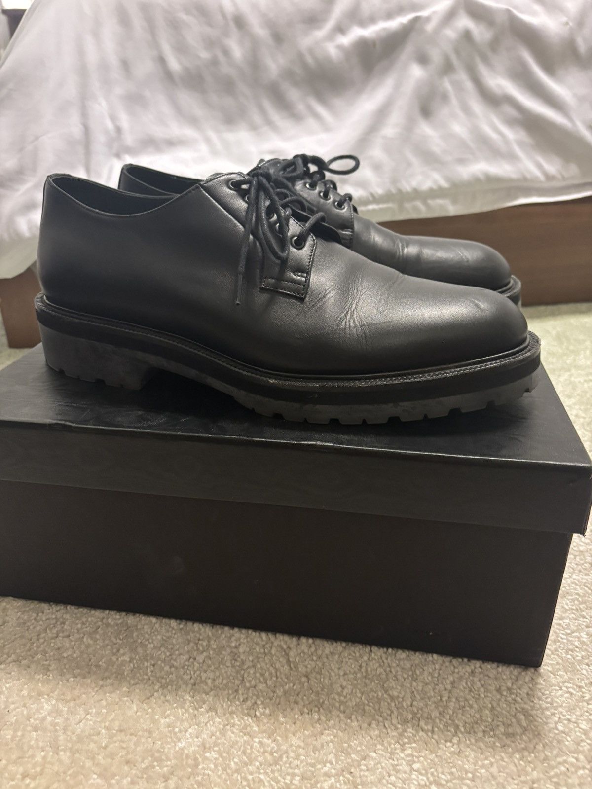 Dries Van Noten Black Oxford Lace Up Derbies Size US 11 / EU 44 - 1 Thumbnail