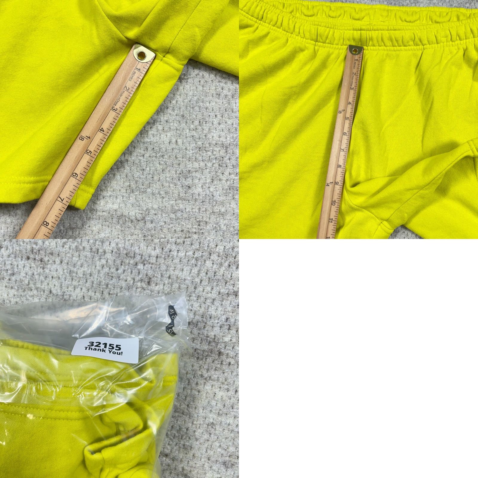 The North Face The North Face Sweat Shorts Men 2XL Yellow Neon Fleece Joggers Gym Training Shorts Size US 39 - 9 Thumbnail