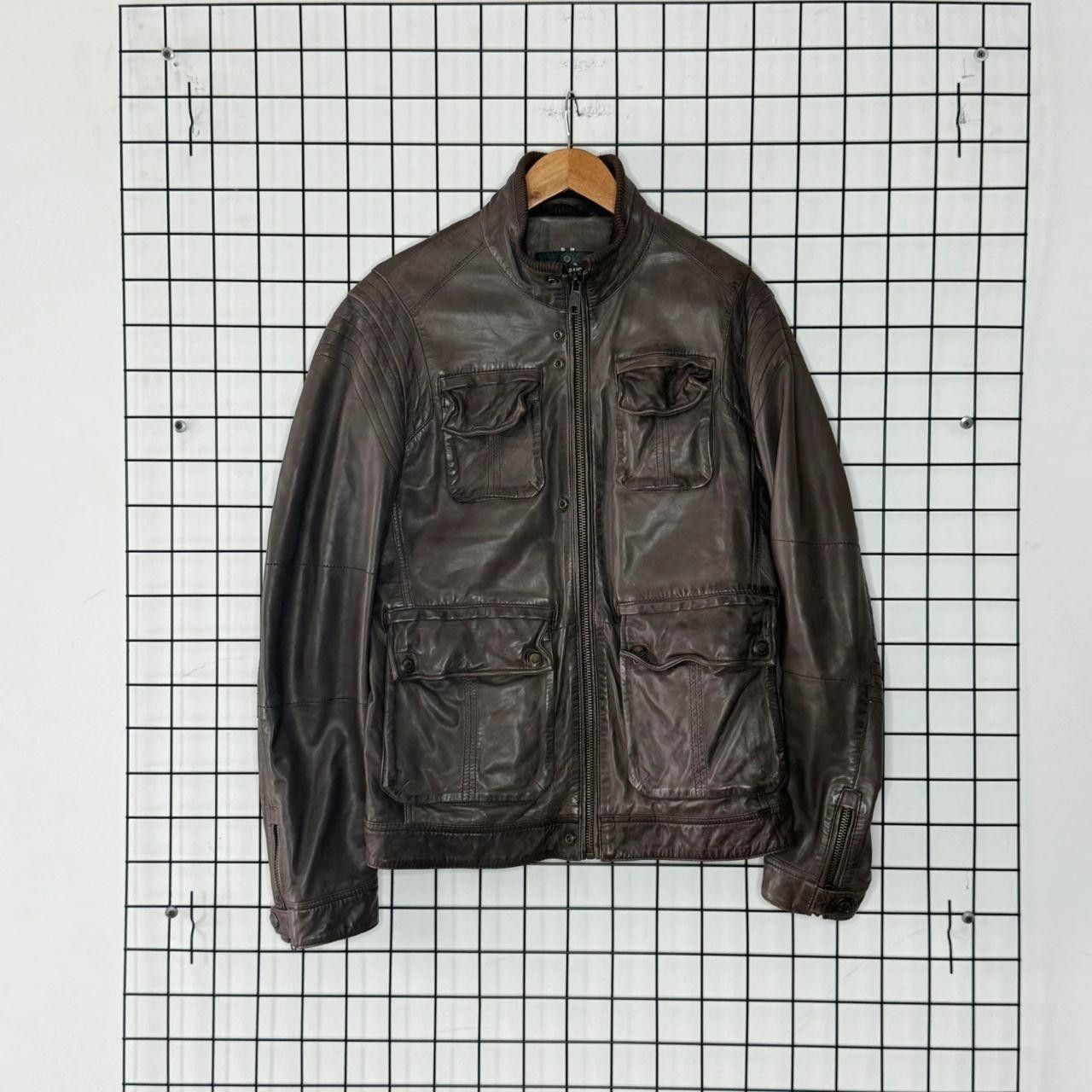 Vintage Vintage 90s Leather Jacket Brown Japan Style Sheep Leather Size US L / EU 52-54 / 3 - 1 Thumbnail