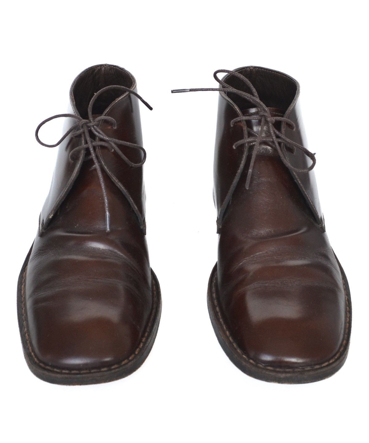 Prada PRADA Boots Desert Leather Shoes Vintage Lace Up Brown Size US 8 / EU 41 - 2 Thumbnail
