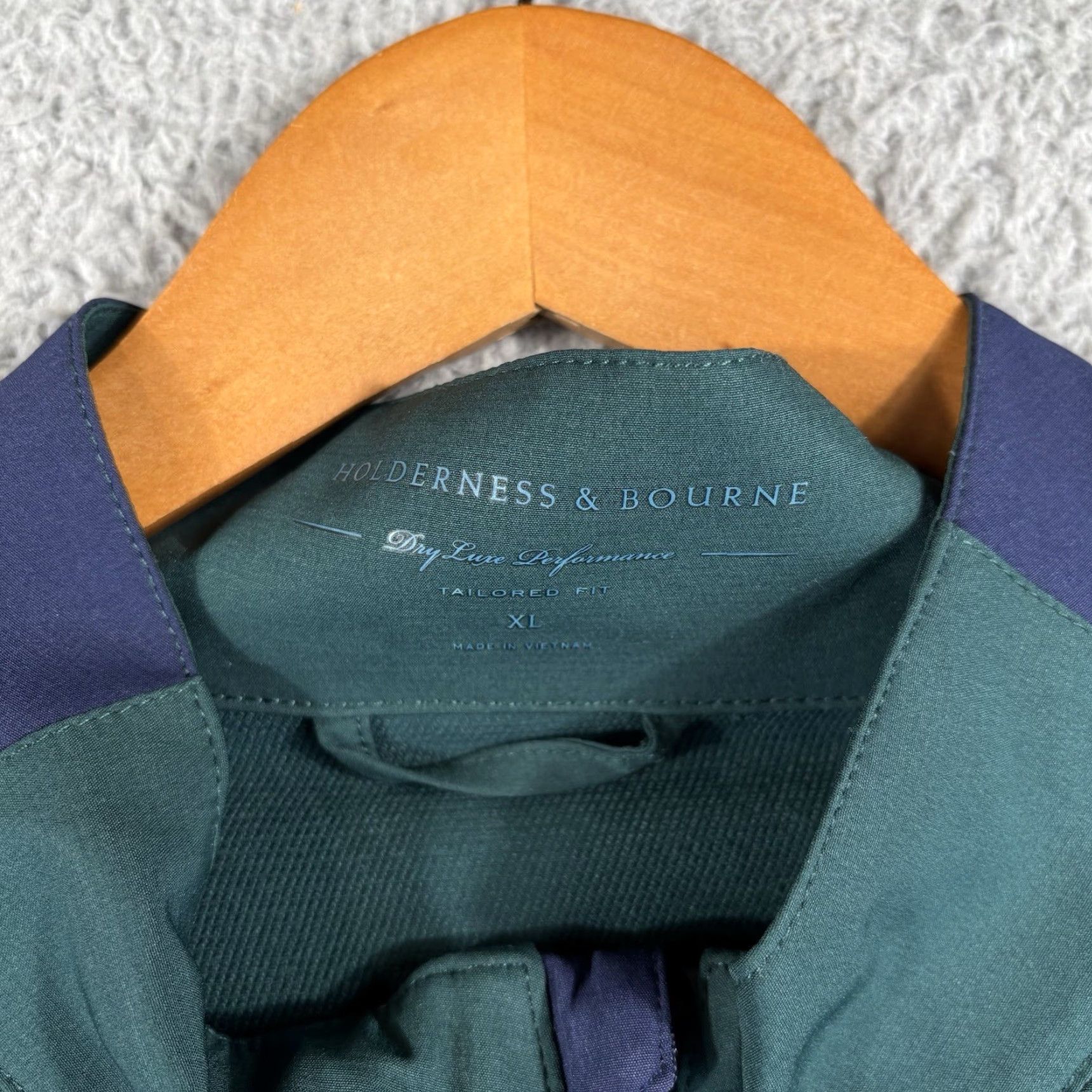 Rains NEW Holderness & Bourne Hyde Golf Jacket Mens XL Green Navy Lightweight Rain Zip Size US XL / EU 56 / 4 - 4 Thumbnail