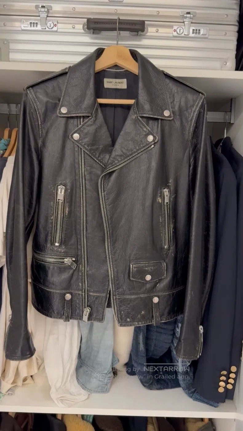Saint Laurent Paris Saint Laurent Paris Distressed L01 Cowhide Leather Jacket Size US M / EU 48-50 / 2 - 1 Thumbnail