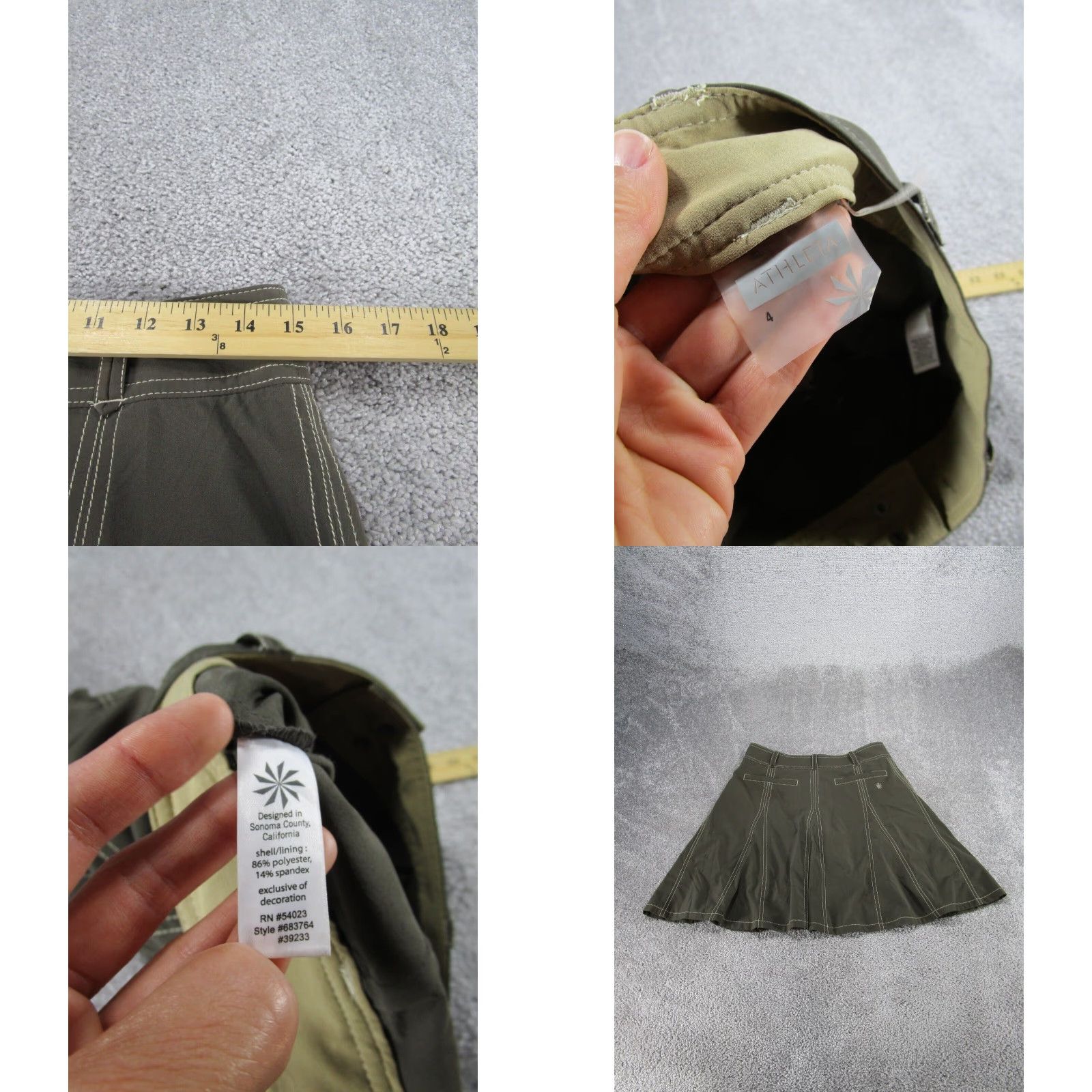 Athleta Athleta Womens Skort Skirt Brown Flare 4 Outdoor Sports Golf Tennis Size 27" / US 4 / IT 40 - 8 Thumbnail