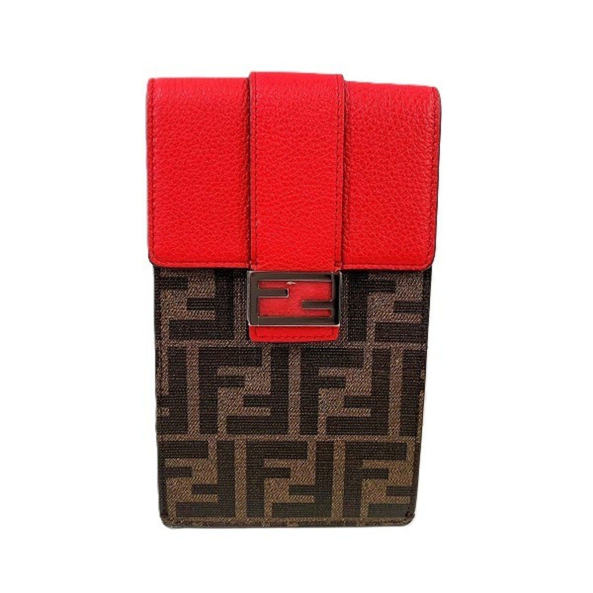 Fendi Zucca Phone Holder Bag Pouch 7As120 For Men And Women in Brown