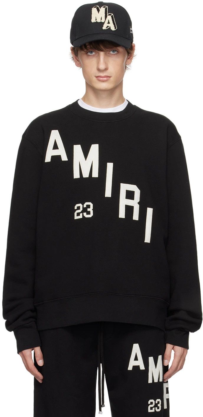 Amiri o1y0525 Logo Sweatshirt in Black Size US S / EU 44-46 / 1 - 1 Thumbnail