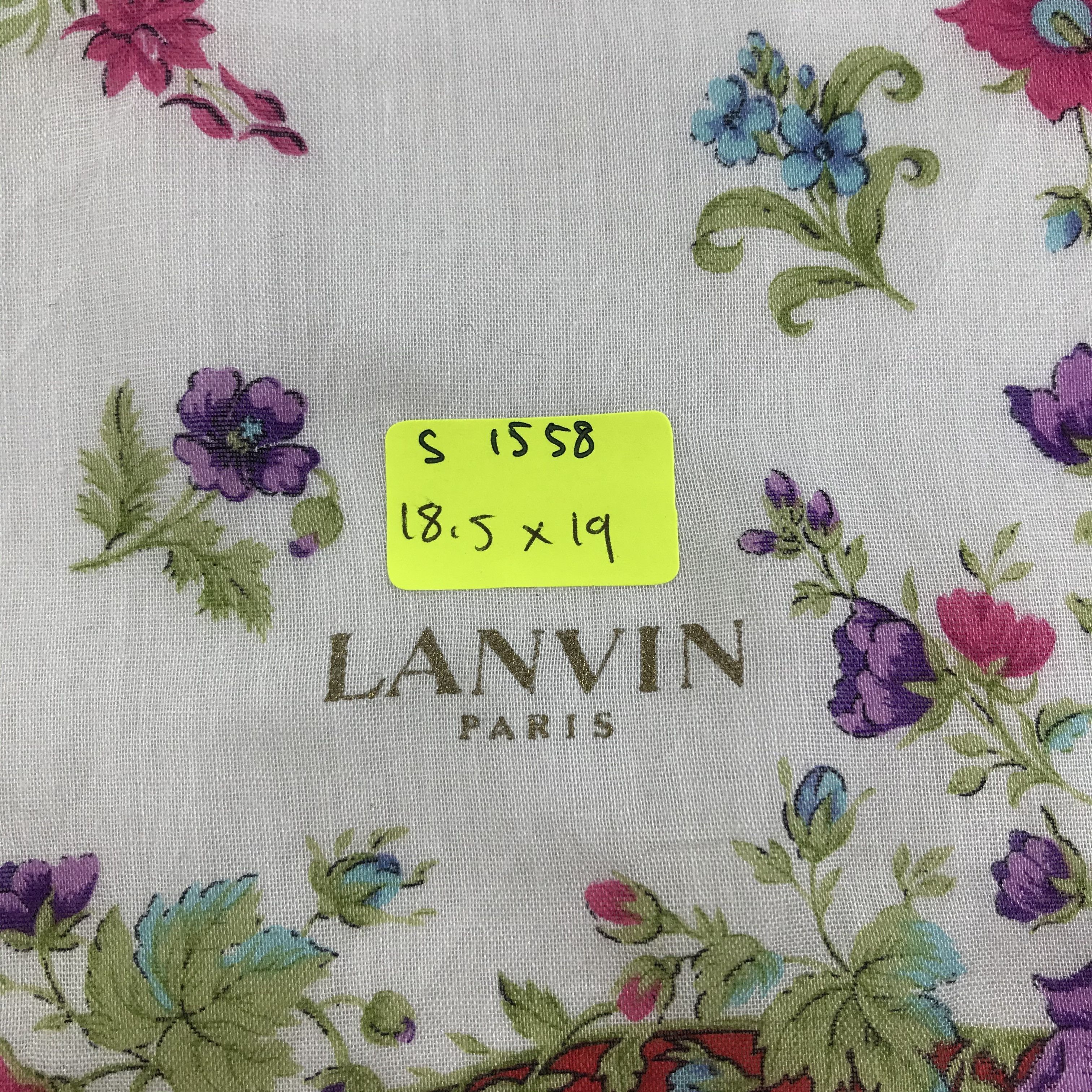 Lanvin × Vintage Lanvin Bandana / Handkerchief / Neckerchief - S1558 Size ONE SIZE - 5 Thumbnail
