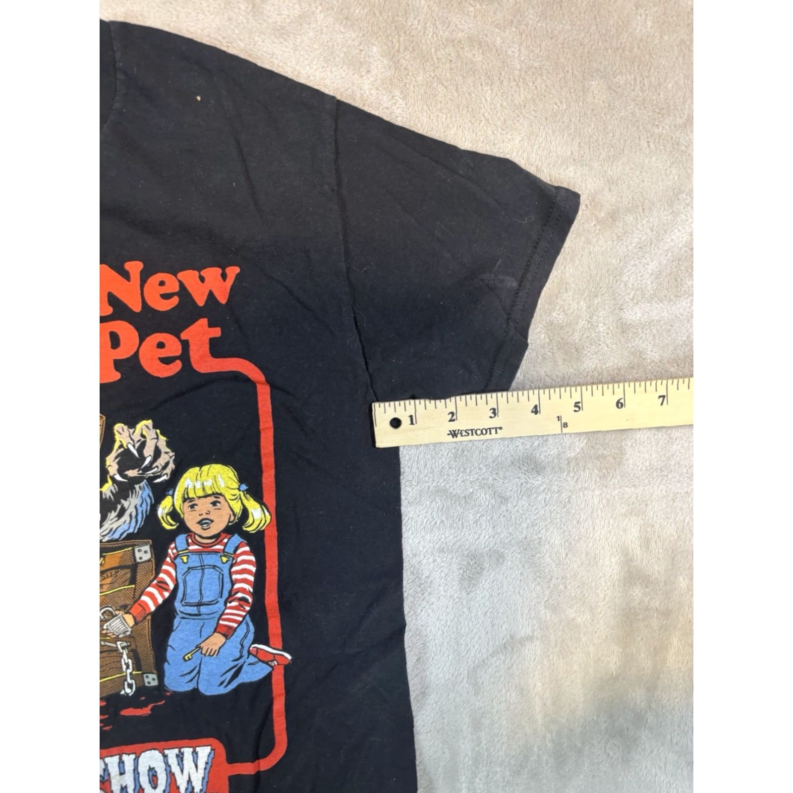 RHODE Steven Rhodes "My New Pet Creepshow" Graphic T-Shirt Short Sleeve Size S Mens Black Cotton Logo Shirt Size US S / EU 44-46 / 1 - 3 Thumbnail