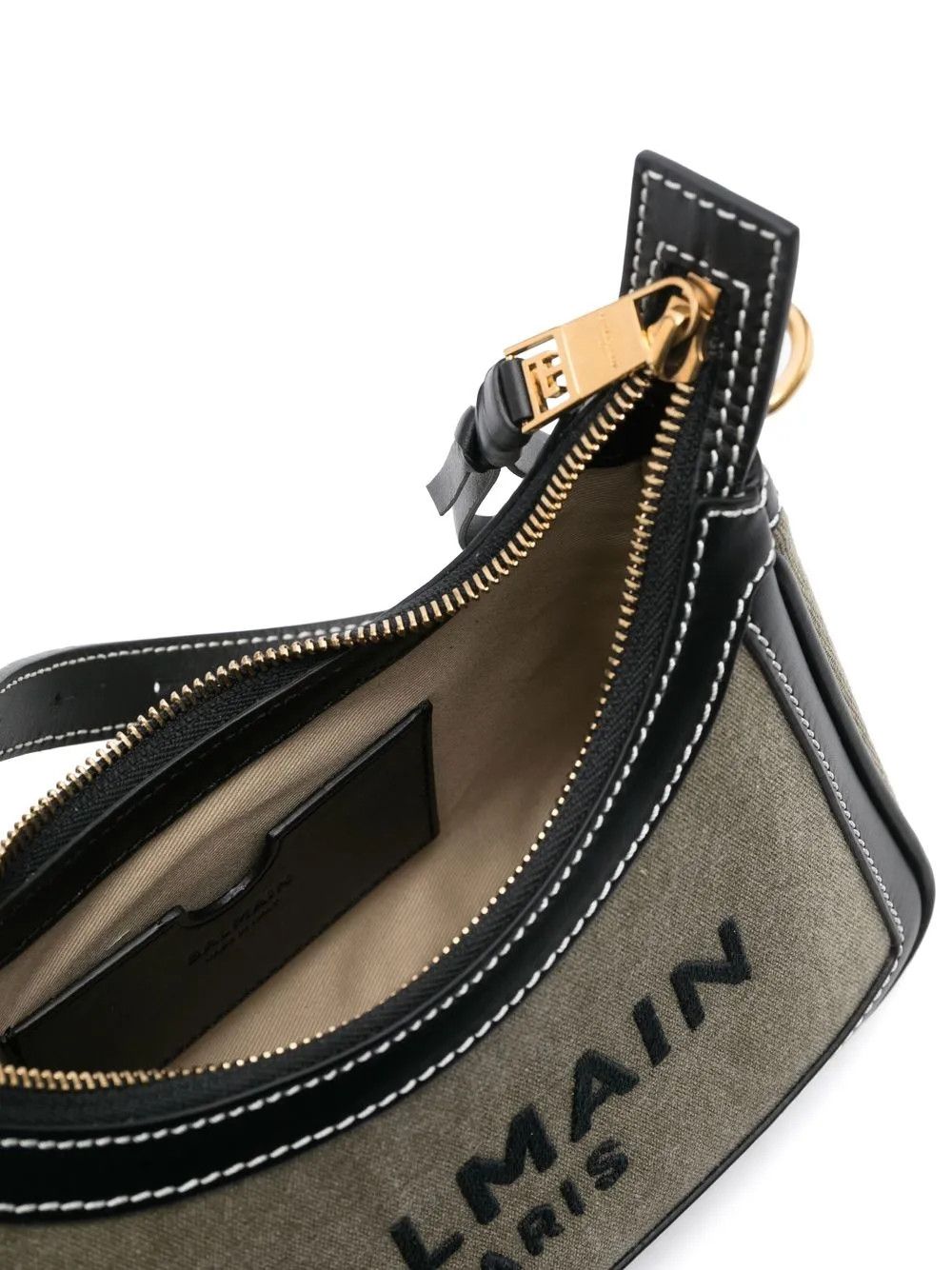 Balmain o1s1wg111225 Size:OS/ B-Army Shoulder Bag in Khaki Green Size ONE SIZE - 3 Thumbnail
