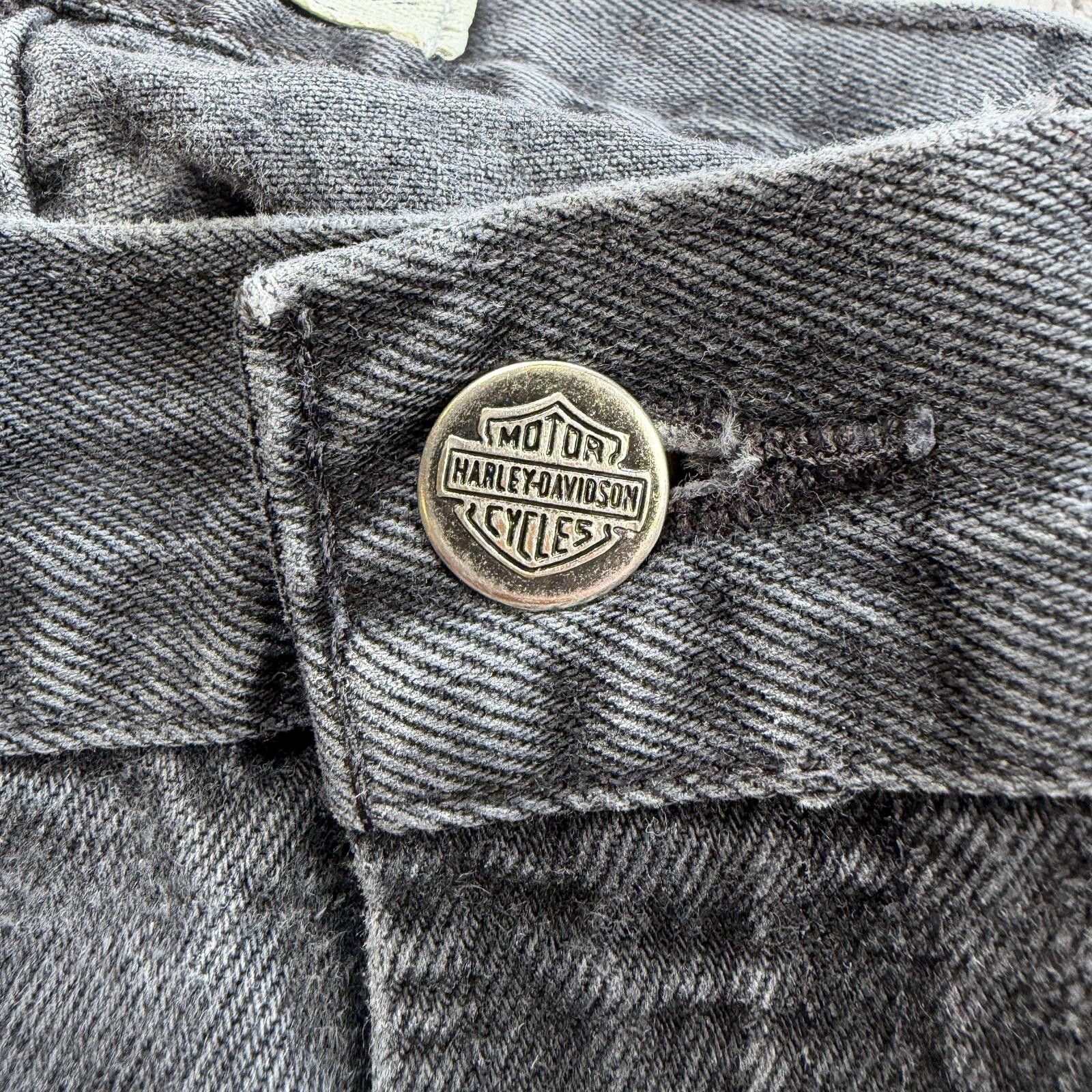 Harley Davidson Vintage Harley Davidson Black Denim Jeans Relaxed Y2K 36x30 Size US 36 / EU 52 - 9 Thumbnail