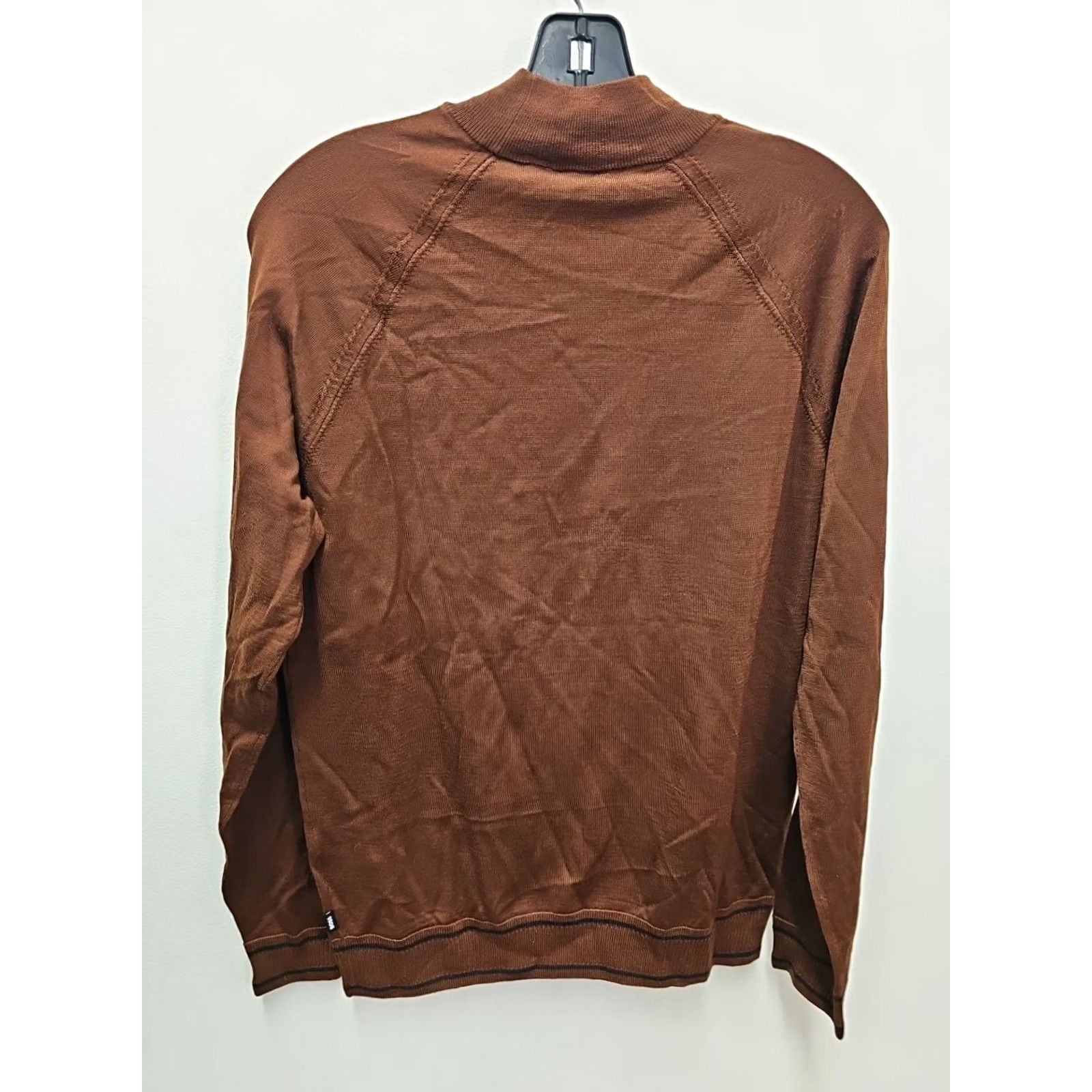 Hugo Boss HUGO BOSS High Neck Jumper Mens M Brown Wool Blend Favino Pullover Neckline Wool Size US M / EU 48-50 / 2 - 6 Thumbnail