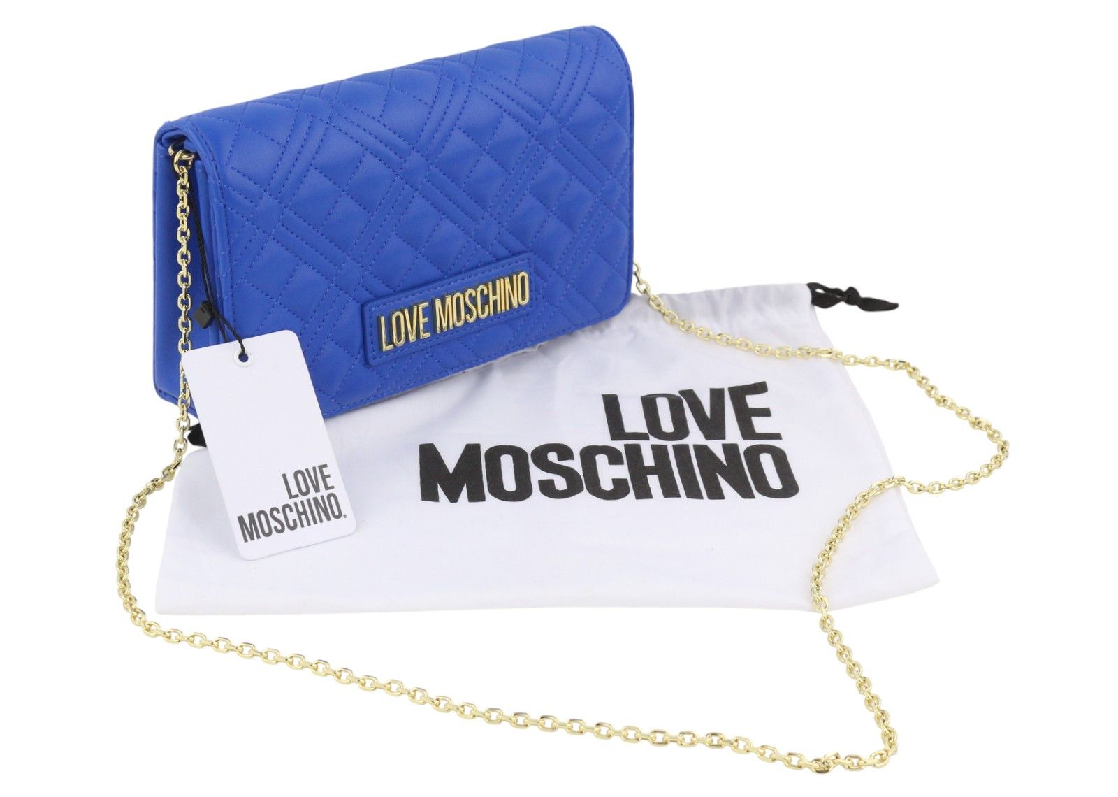 Love Moschino BORSA QUILTED PU ZAFFIRO OS Blue Crossbody 87746 Size ONE SIZE - 1 Thumbnail