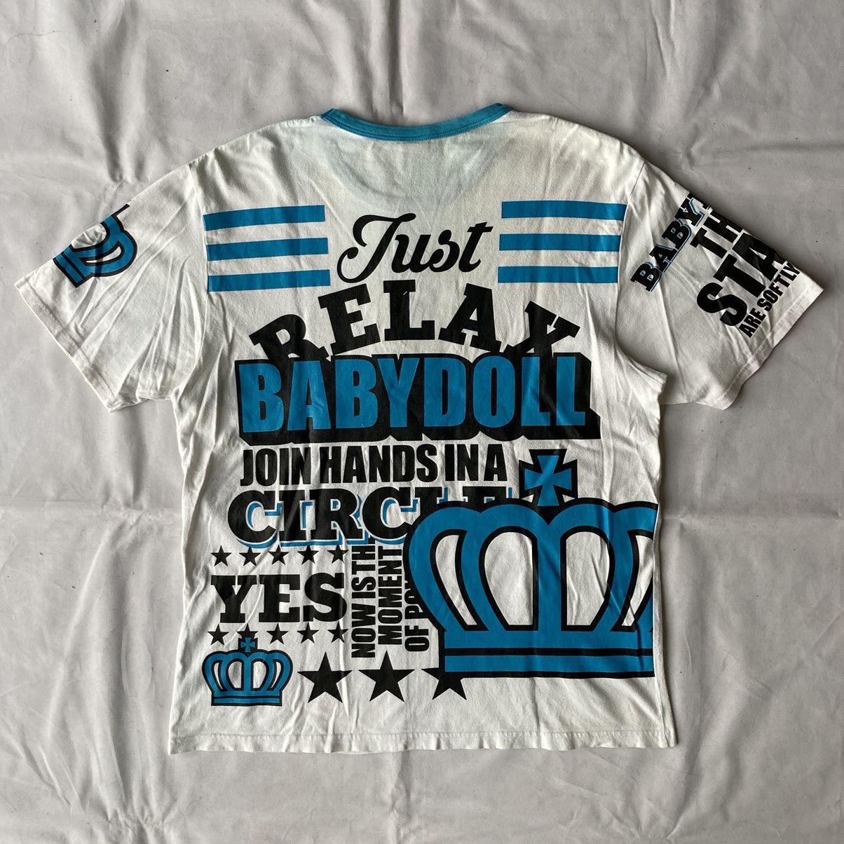 Japanese Brand × Vintage Japanese Y2K Babydoll Bold Graphic Full Print Tees Size US XL / EU 56 / 4 - 9 Thumbnail
