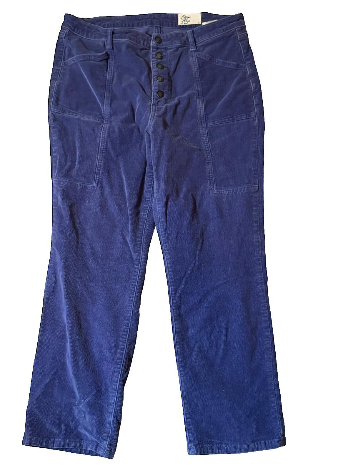Other Cosmic Blue Love Navy Blue Corduroy Pants with Button Fly Size 32" / US 10 / IT 46 - 1 Thumbnail