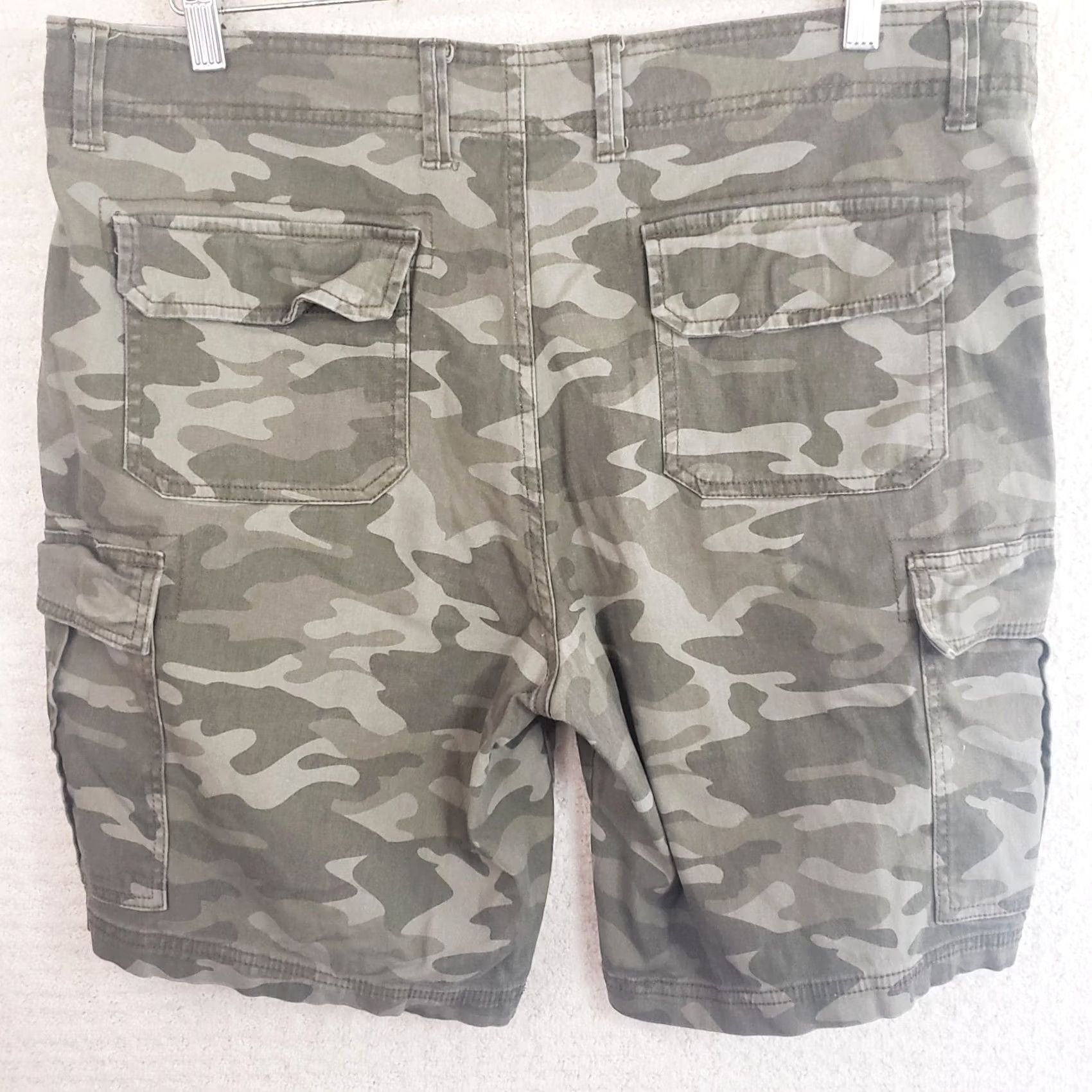 George George Camo Cargo Shorts Men's 38 Cotton Stretch Snap 10" Inseam Grunge Preppy Size US 38 / EU 54 - 3 Thumbnail