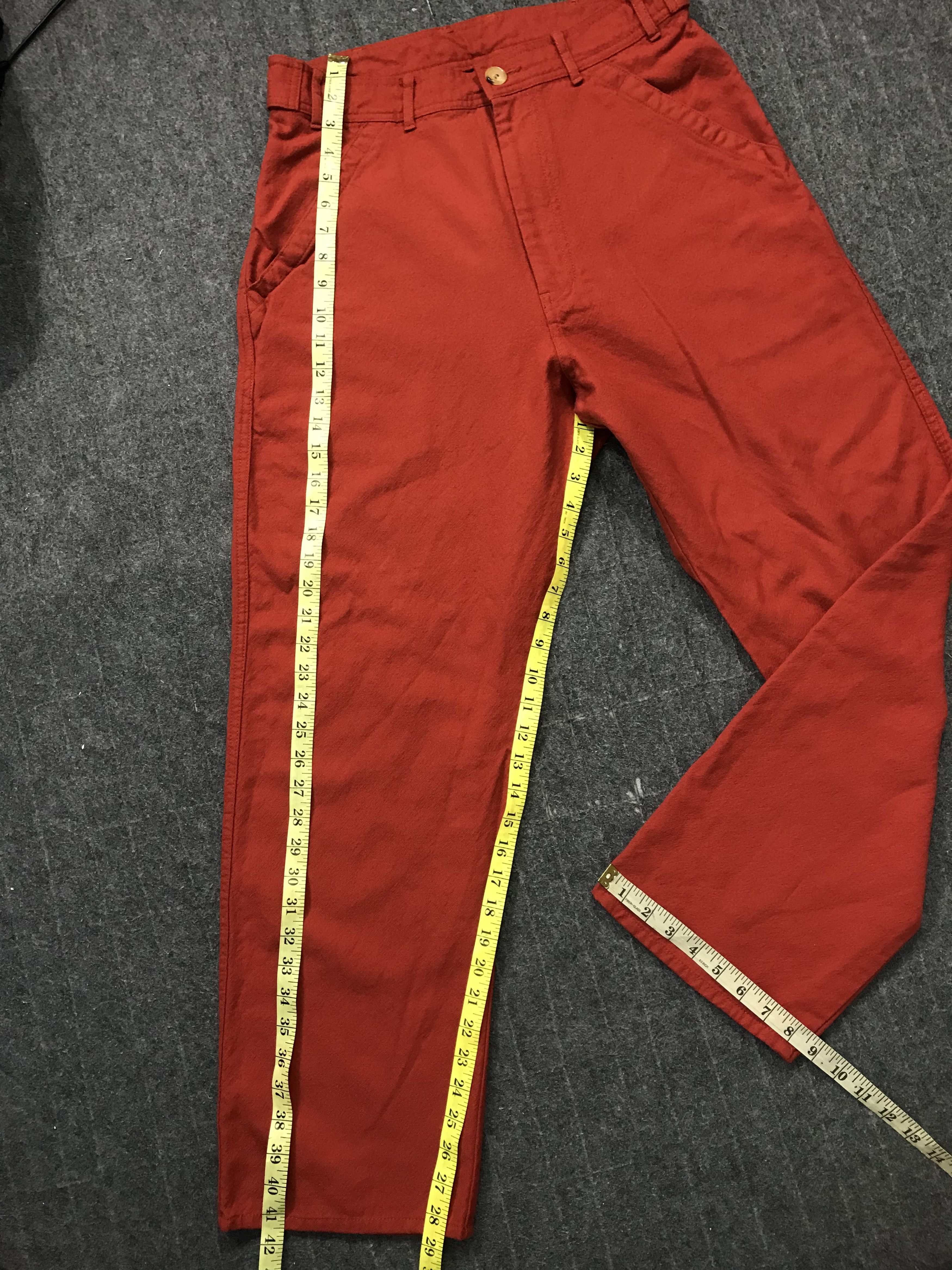 Comme des Garcons × Japanese Brand Comme Des Garcon Homme Plus Red Slack Pant Trouser Size US 30 / EU 46 - 10 Thumbnail