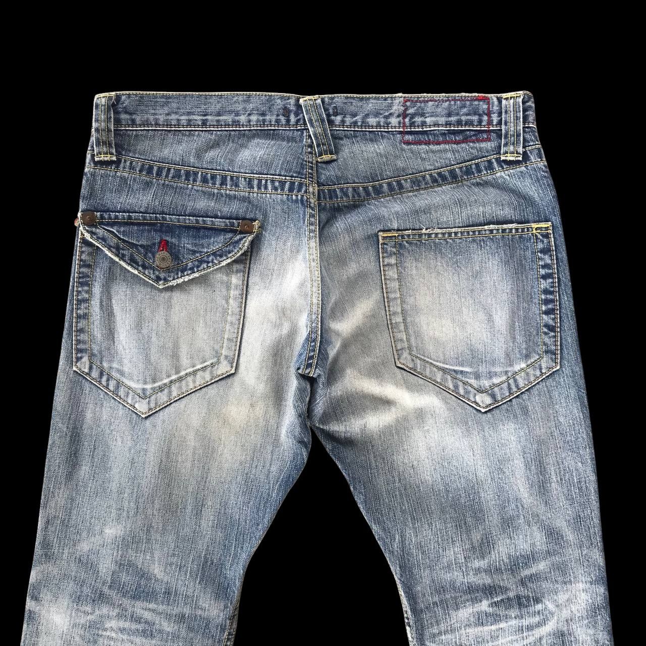 Blue Blue Japan FLARED BLUEWAY JAPAN DISTRESSED LOWRISE DENIM W33x33 Size US 33 - 15 Thumbnail