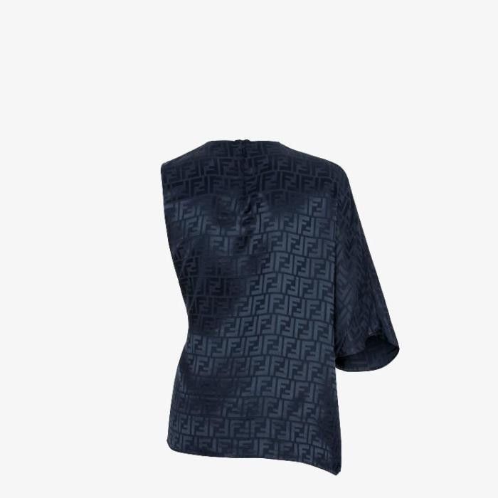 Fendi o1w1db10325 FS8109 Top in Navy Blue Size M / US 6-8 / IT 42-44 - 2 Thumbnail
