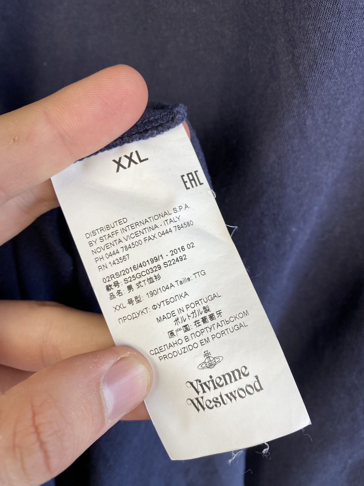 Vintage × Vivienne Westwood Vivienne Westwood T Shirt Faded Blue T Shirt Mini Logo Y2k Size US XXL / EU 58 / 5 - 6 Thumbnail